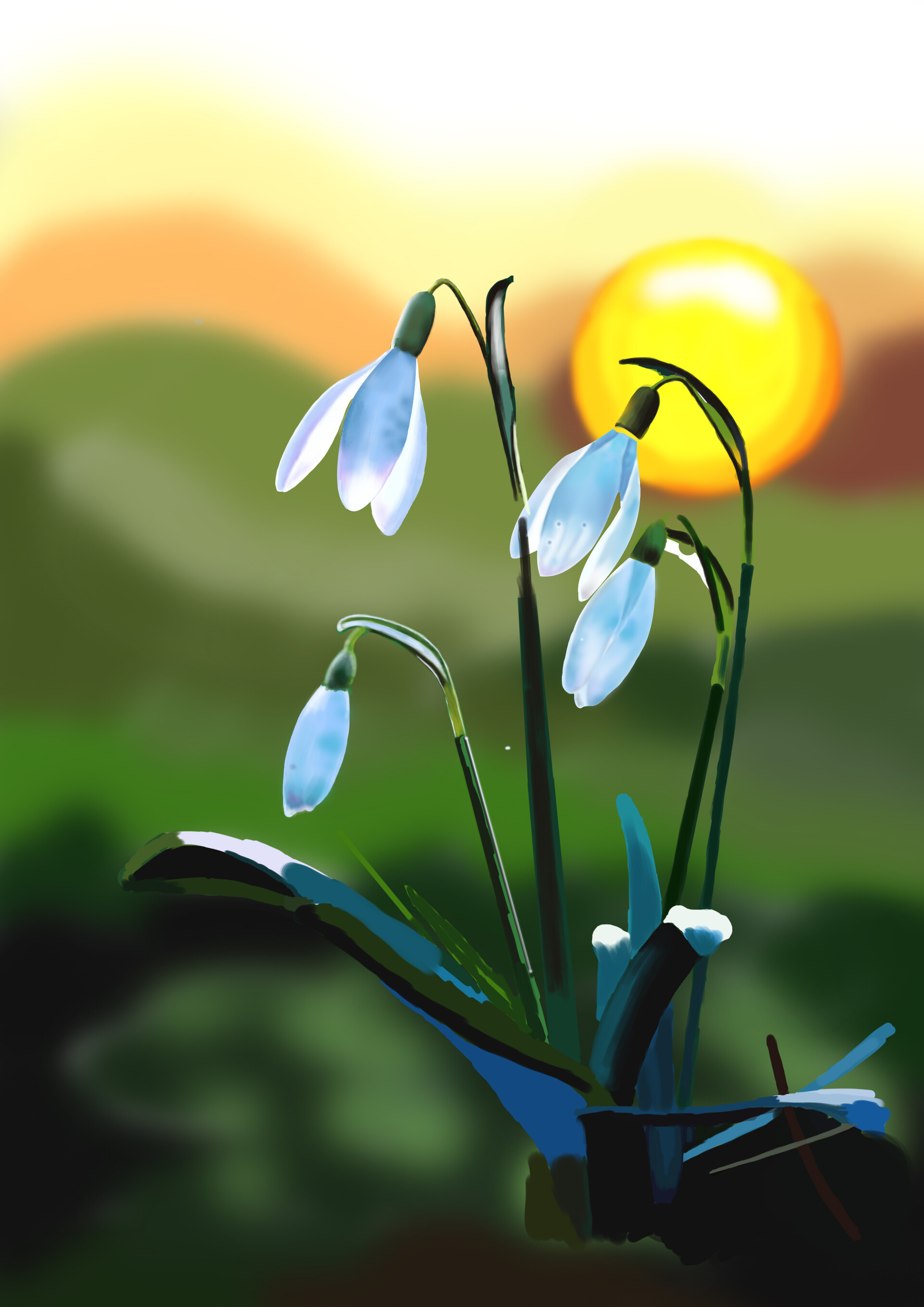 Artstation snowdrop flower