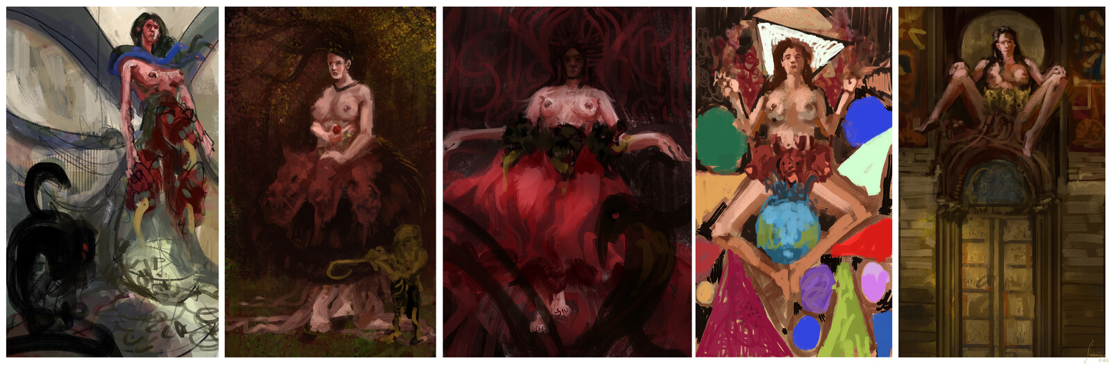 some concept paintings for Sin and Death