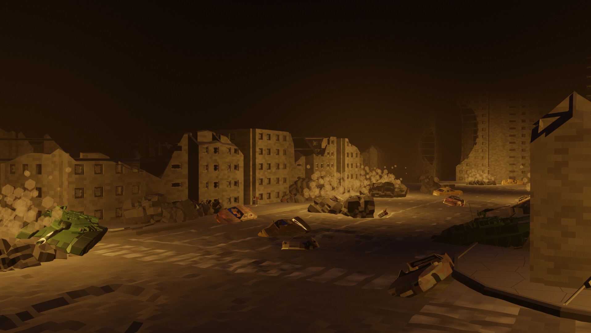 ArtStation Lowpoly postapocalyptic city