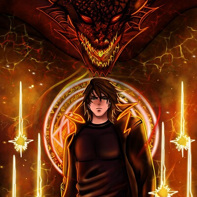 ArtStation - Illustration of an evil anime character