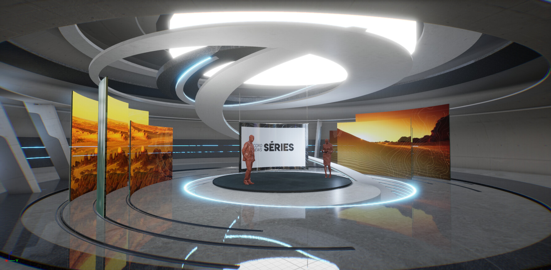 ArtStation - Record News TV - Virtual Production - Unreal Engine - LookDev