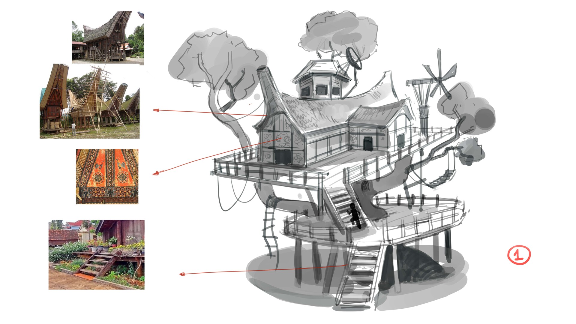 tree house cartoon drawings