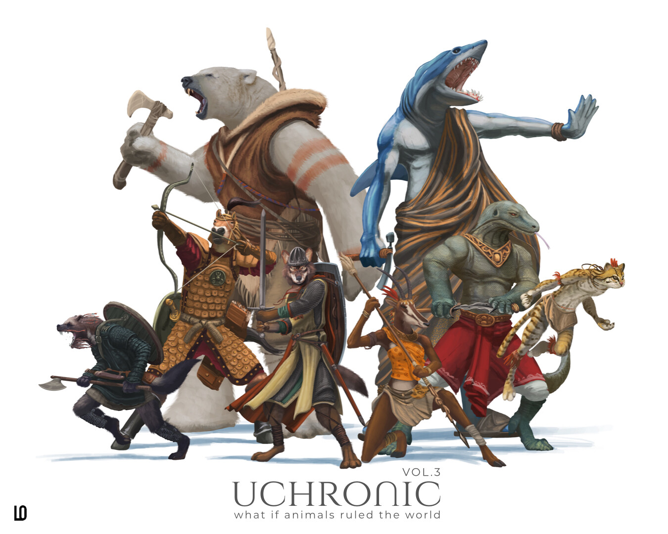 The eight characters from Uchronic Vol.3 reunited!