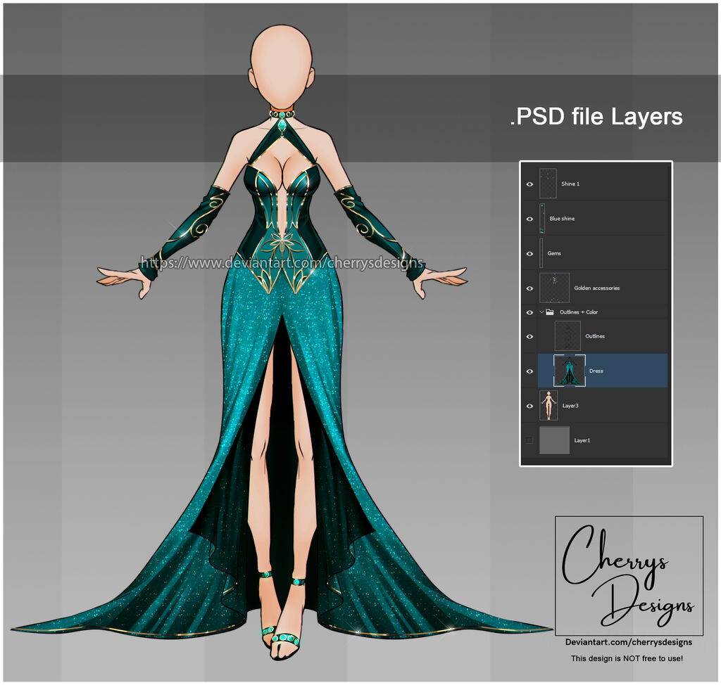 ArtStation - Beautiful-fashion-model - Outfit & Costume PSD template
