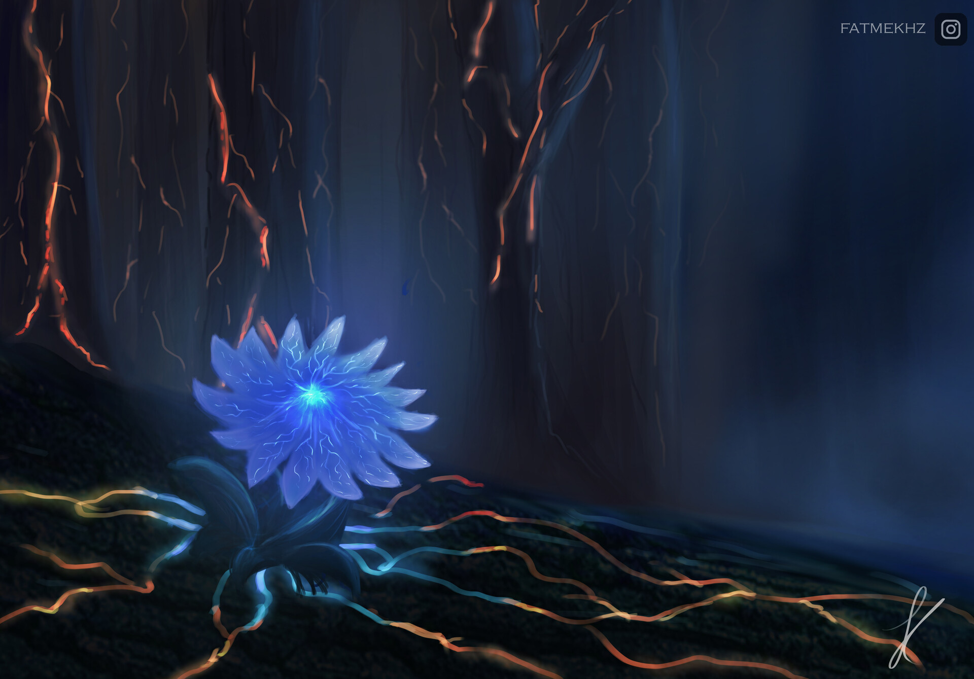 ArtStation Frozen flower