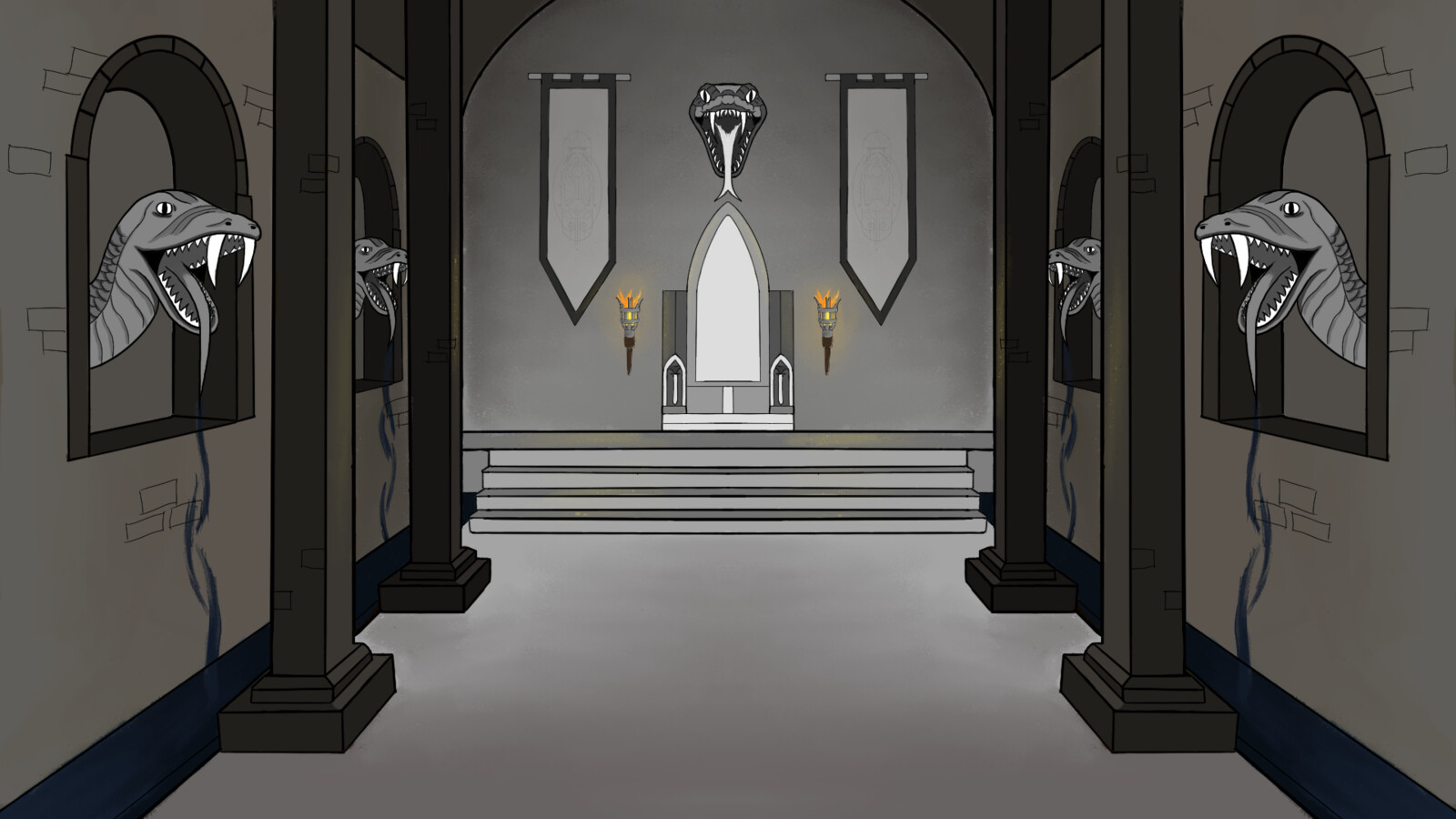 Throne room concept art.