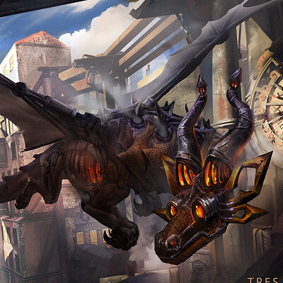 Alaiaorax tres masons dragon design final illustration small