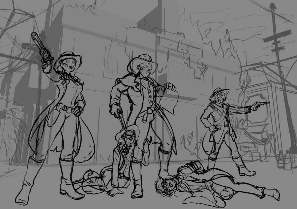 Process GIF from sketch to final rendering.