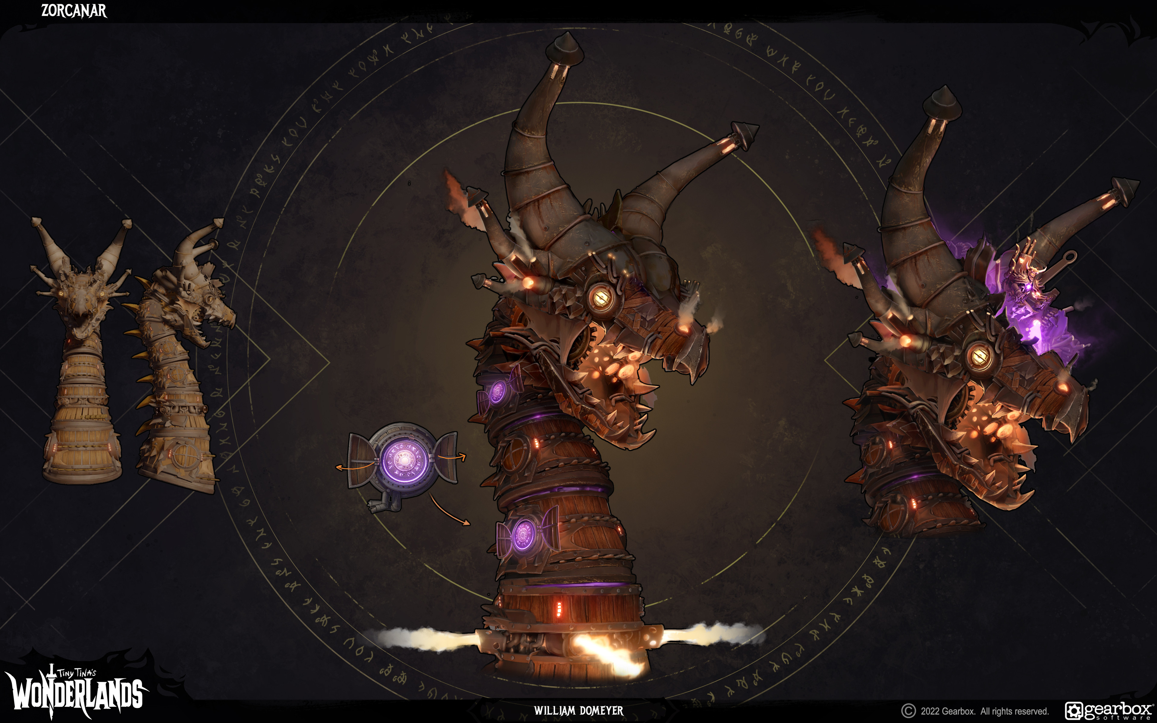 Vorcanar has multiple stages to his boss fight, including a section where you detonate a bomb on the dragon's head exposing the inner workings and a Dragon-Lord Lieutenant piloting the beast.