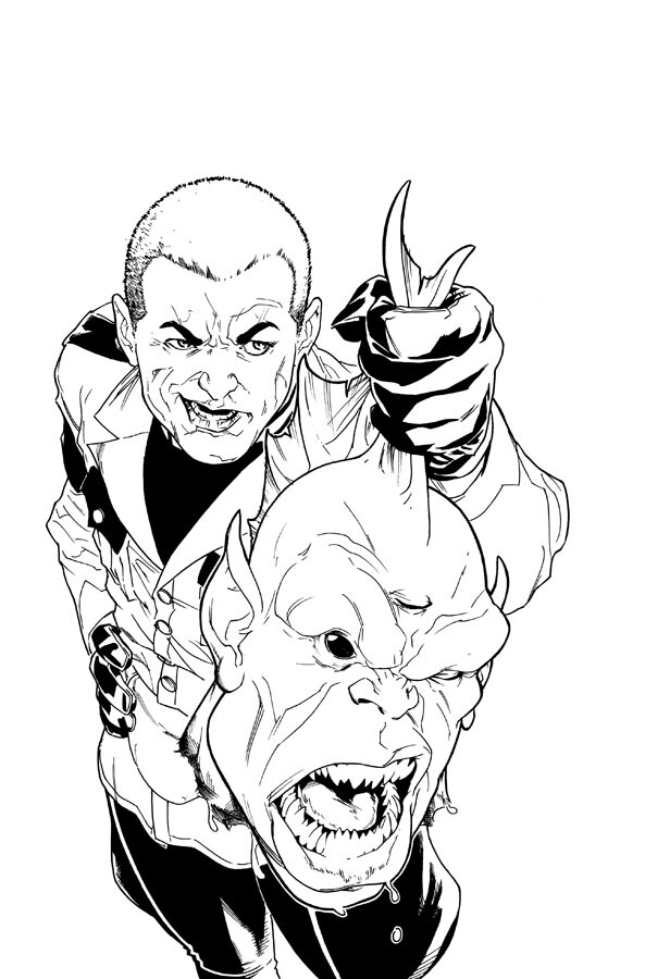 Original inked art for R.E.B.E.L.S. issue 12