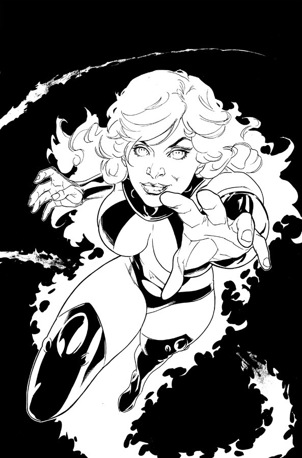 Original inked art for R.E.B.E.L.S. issue 12