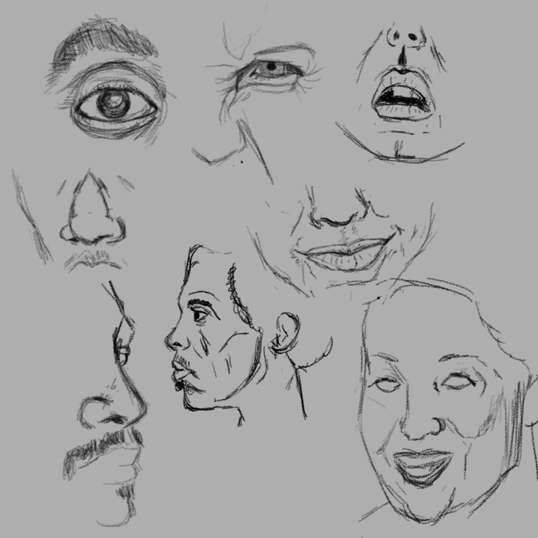 ArtStation - Estudio facciones del rostro
