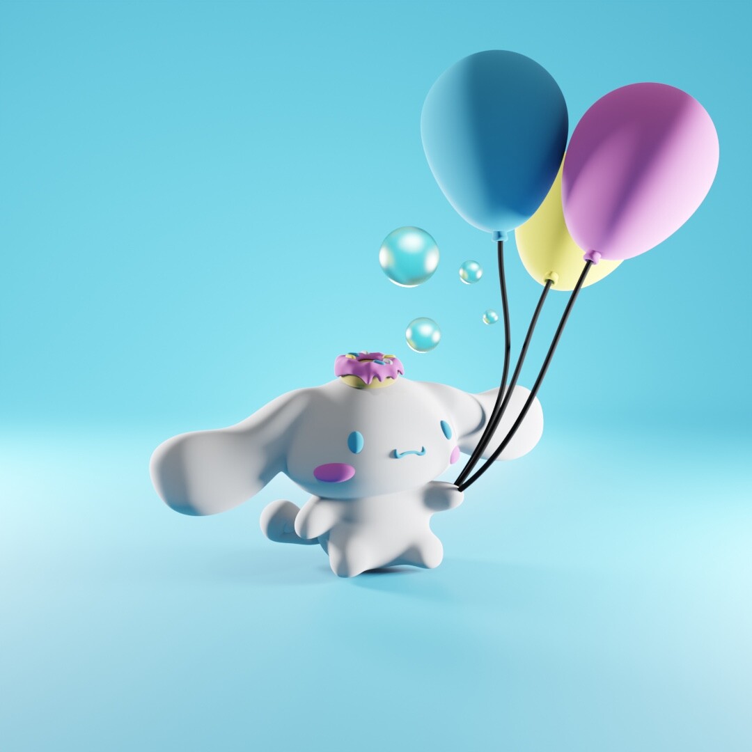 Sanrio Cinnamoroll holding ballons. by blxberri on DeviantArt
