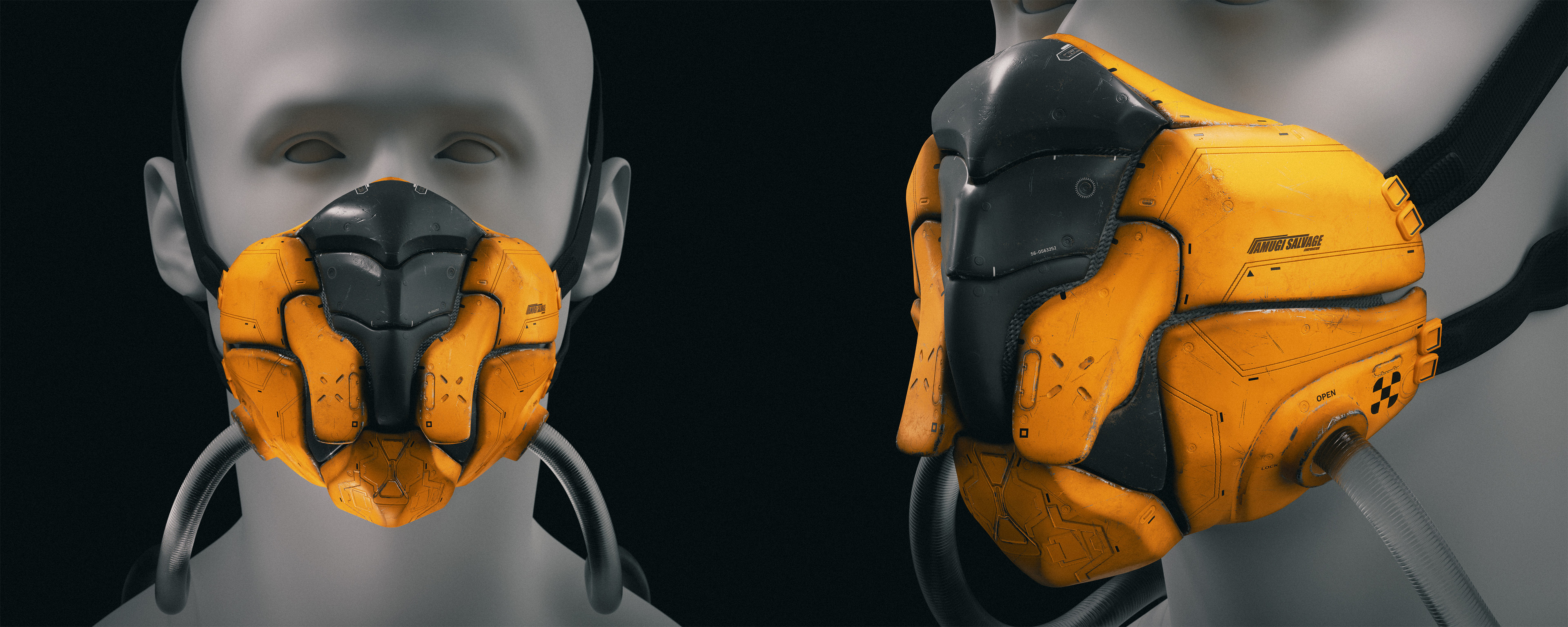 Facemask. I can come up with a reason why the pilot needs it if you force me ;) Really was just practising retopology here.