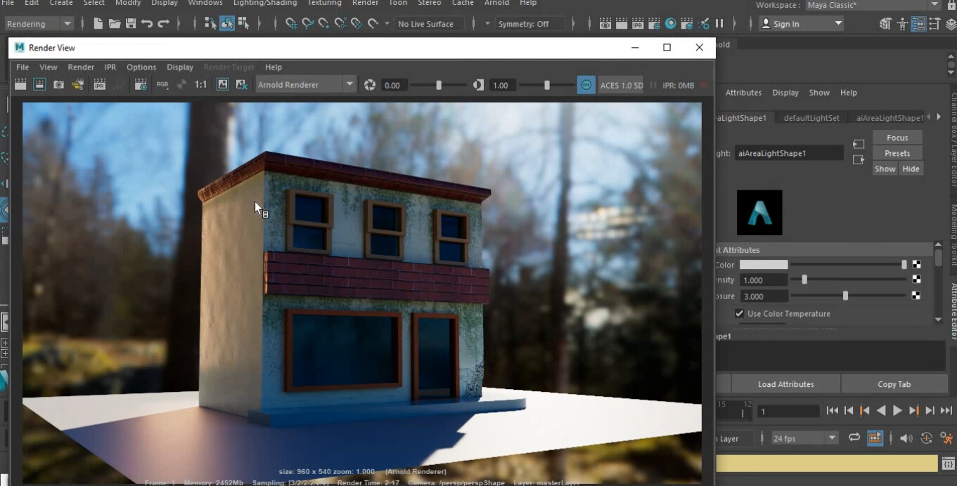 ArtStation i7(2ndGEN)_TEST_Arnold HDRi & 3 POINT LGHTS set up plus