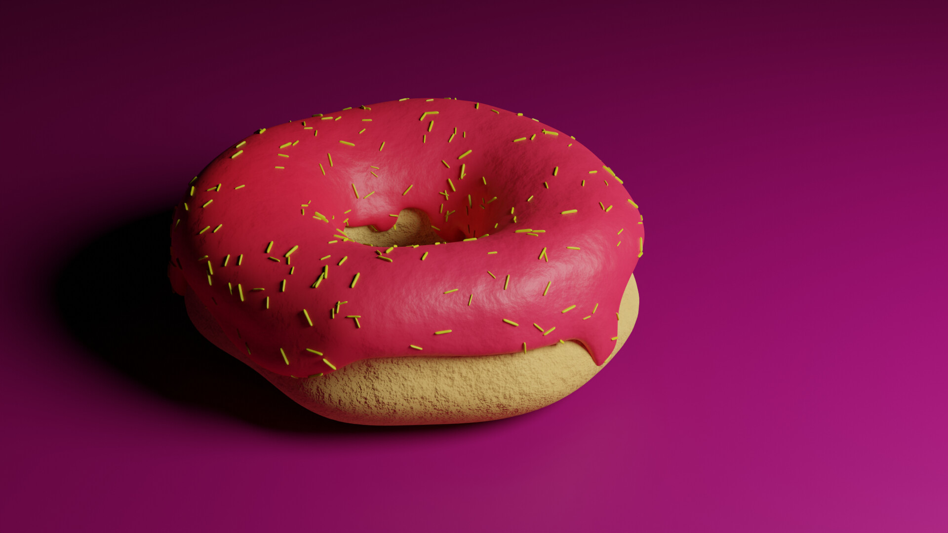 ArtStation - Donuts with red icing and sprinkles