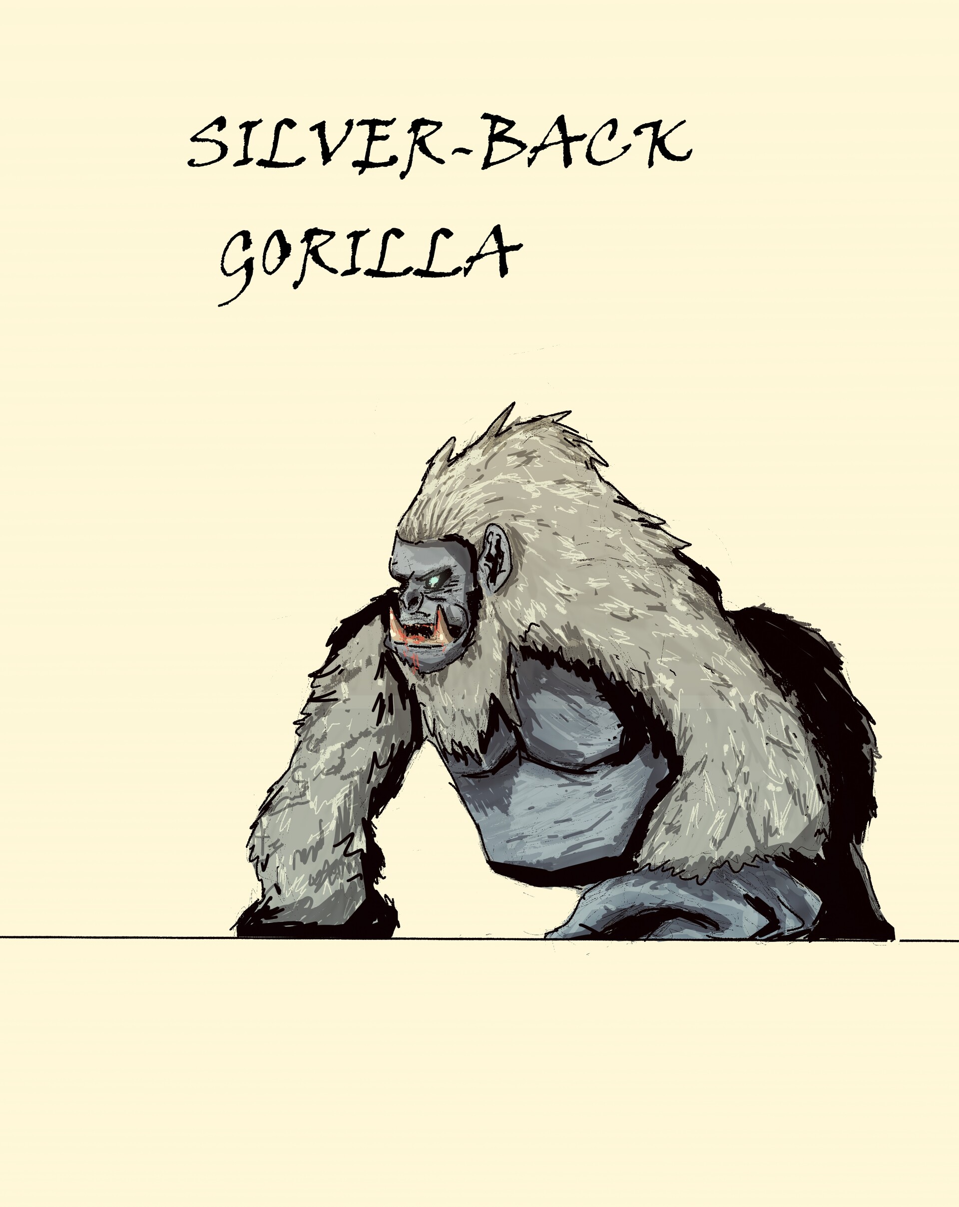 Artstation silverback gorilla