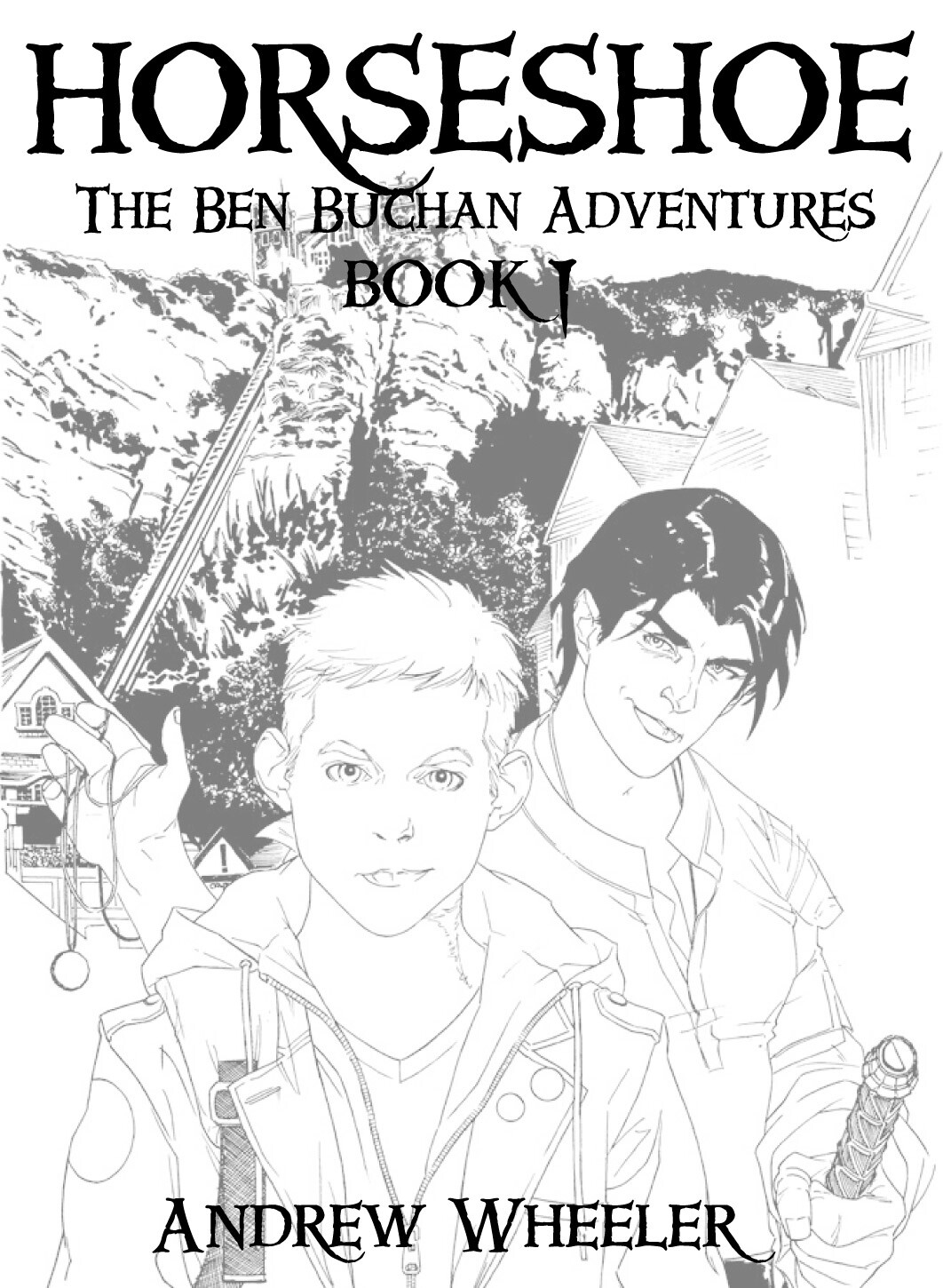 Inked orifinal art for The Twilight Prince (FKA Horseshoe), with mocked up title treatment.