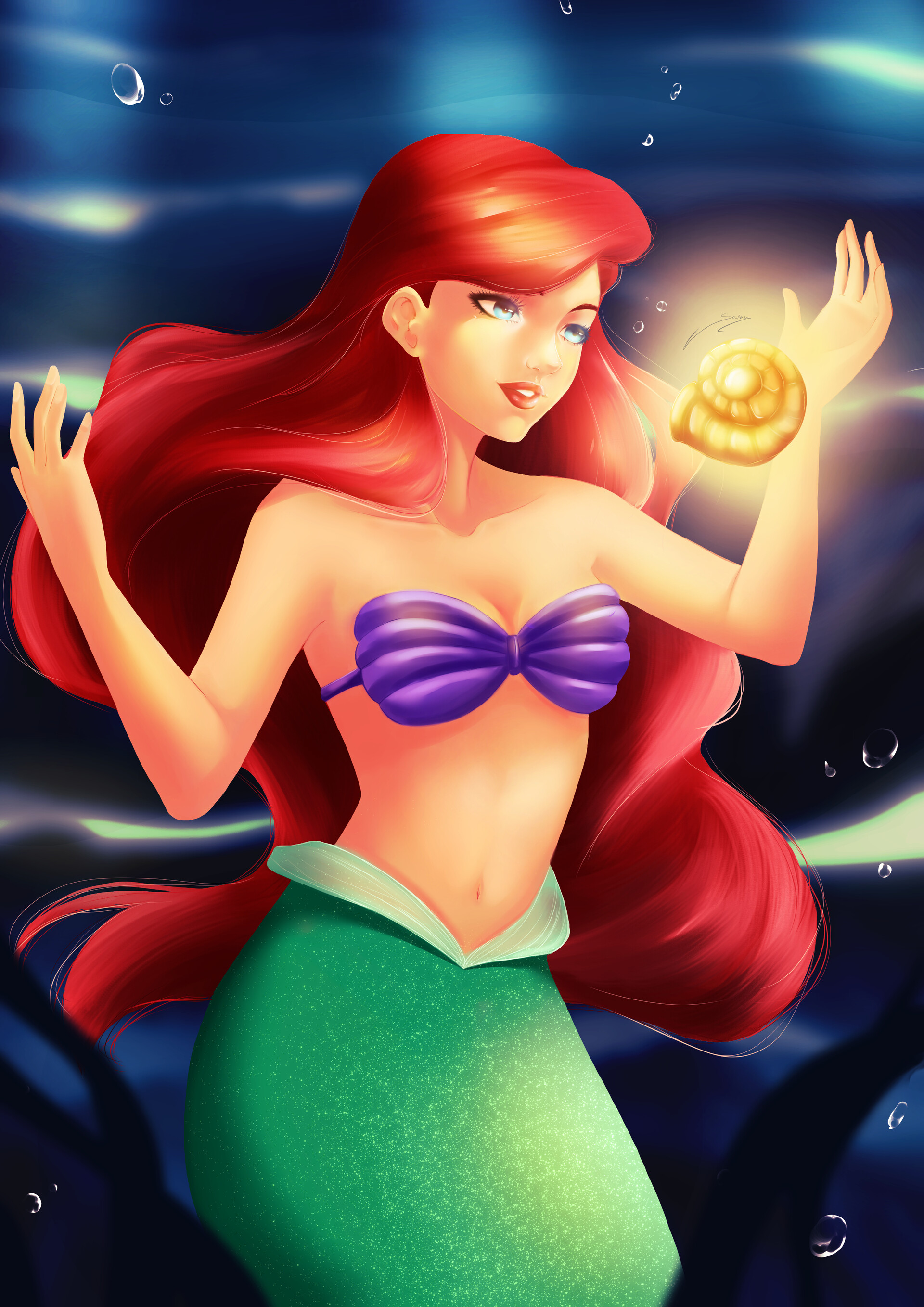 Ariel The Little Mermaid  Anime Style  YouTube