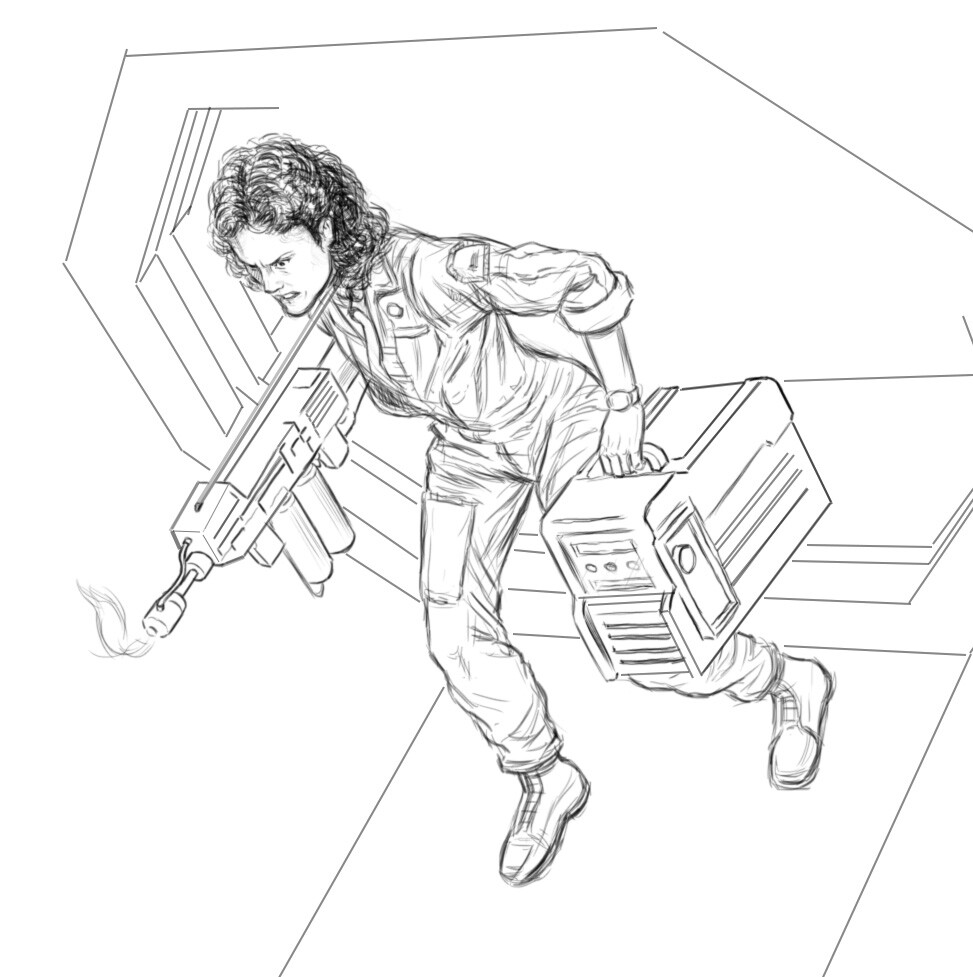 Alientrekwars: Ripley Sketch