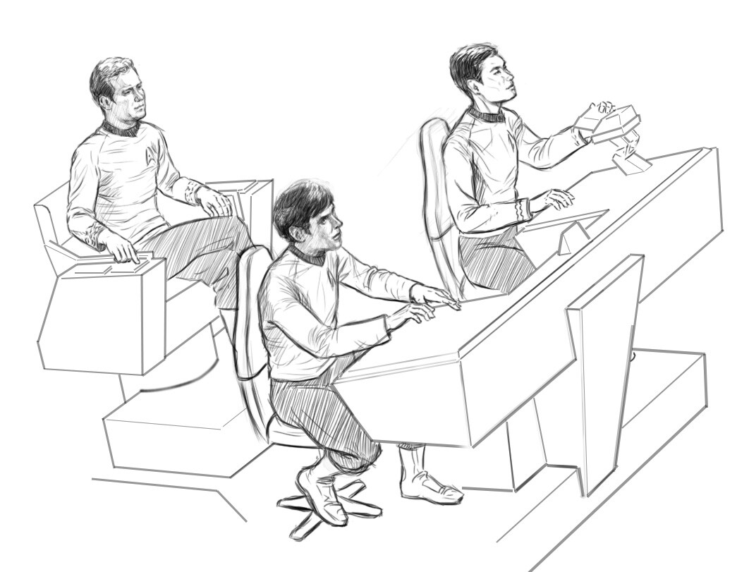 Alientrekwars: Star Trek Bridge Sketch