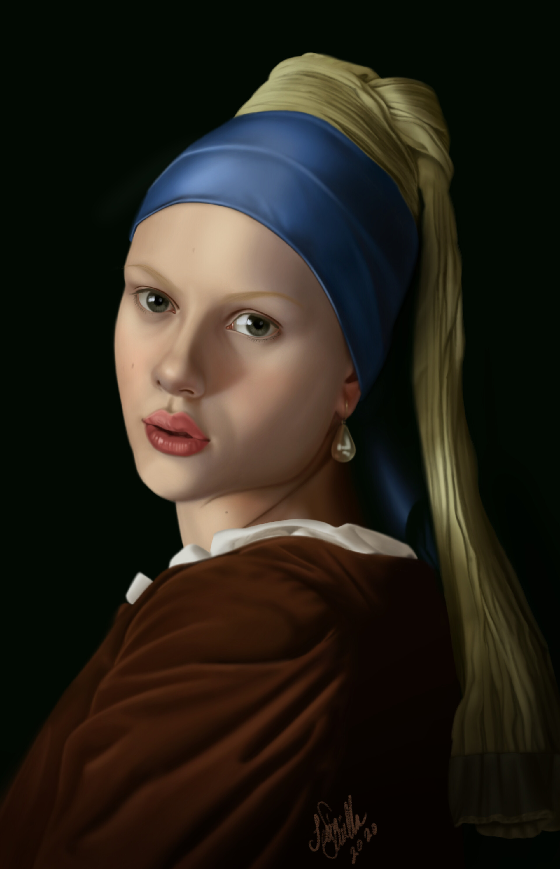 ArtStation - Scarlett With a Pearl Earring