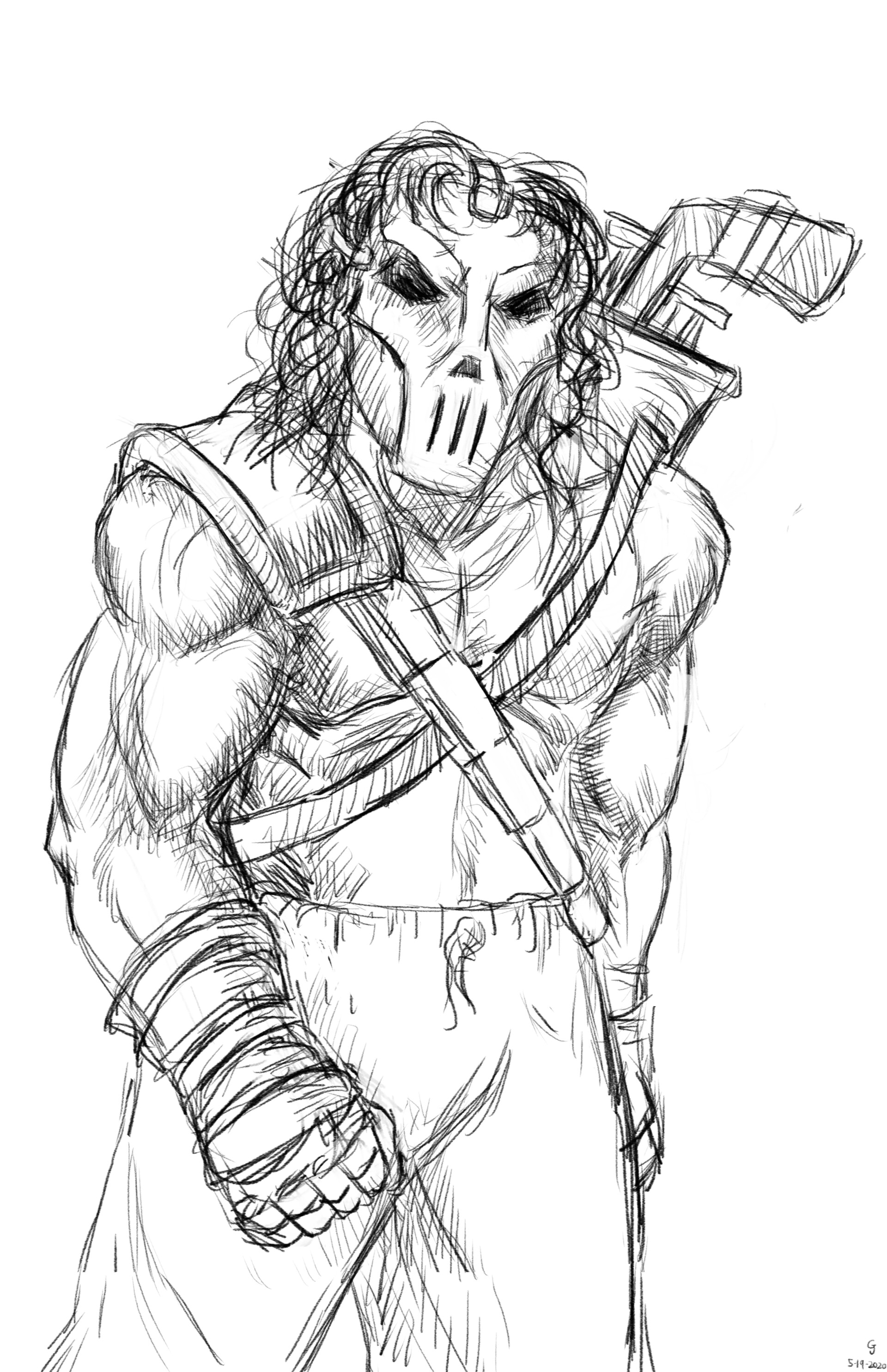 ArtStation Casey Jones warm up