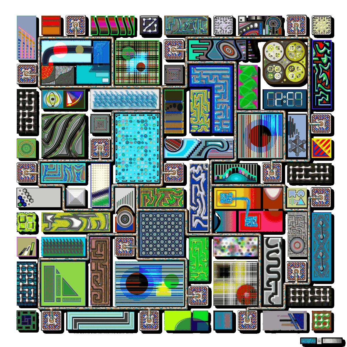 Artstation Spinoptic Graphic Art Blocks Nft