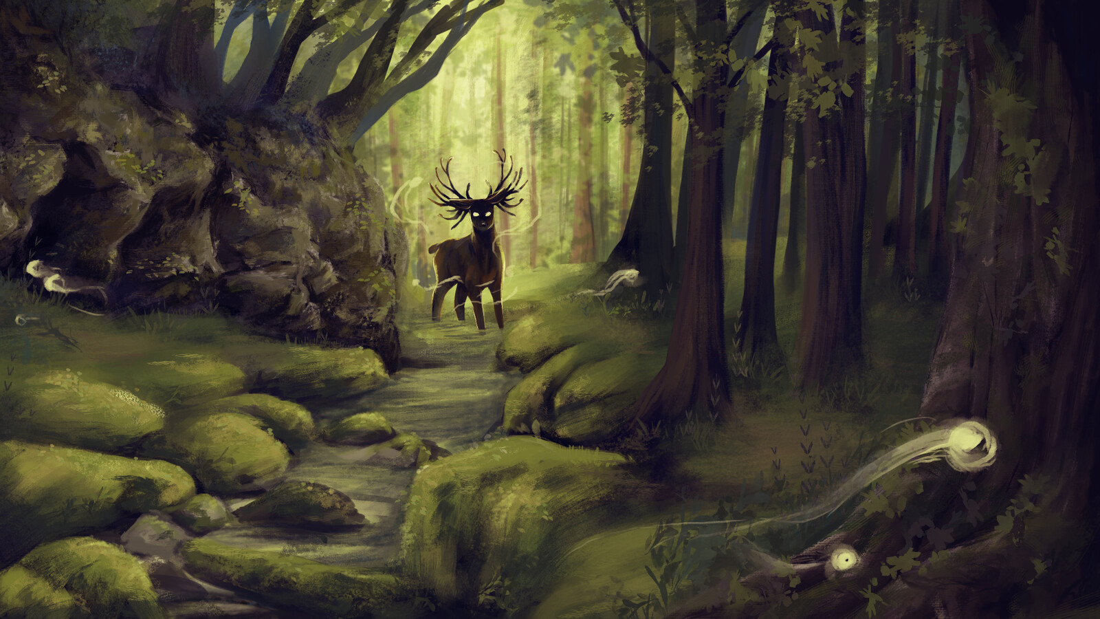 Deer in a forest
