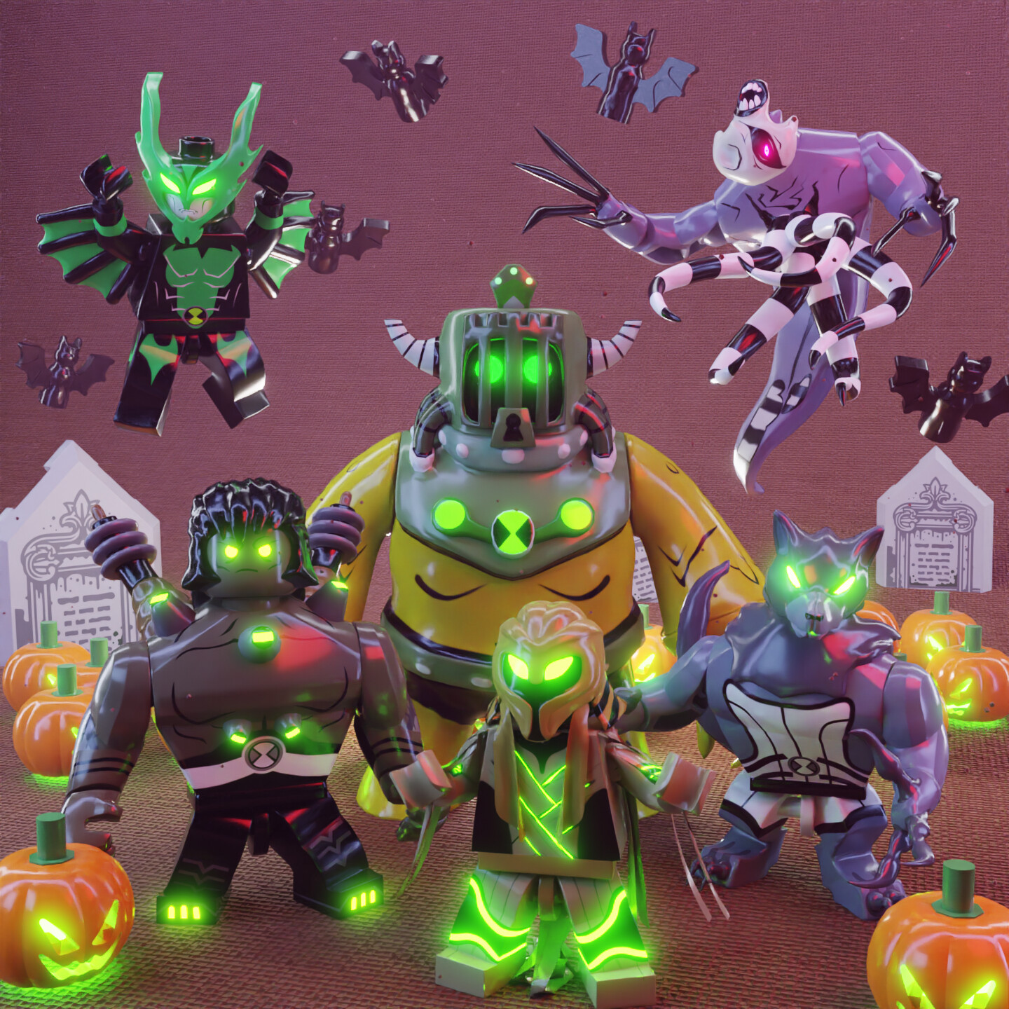Thirantha Karunathilake Lego Ben 10 halloween theme aliens