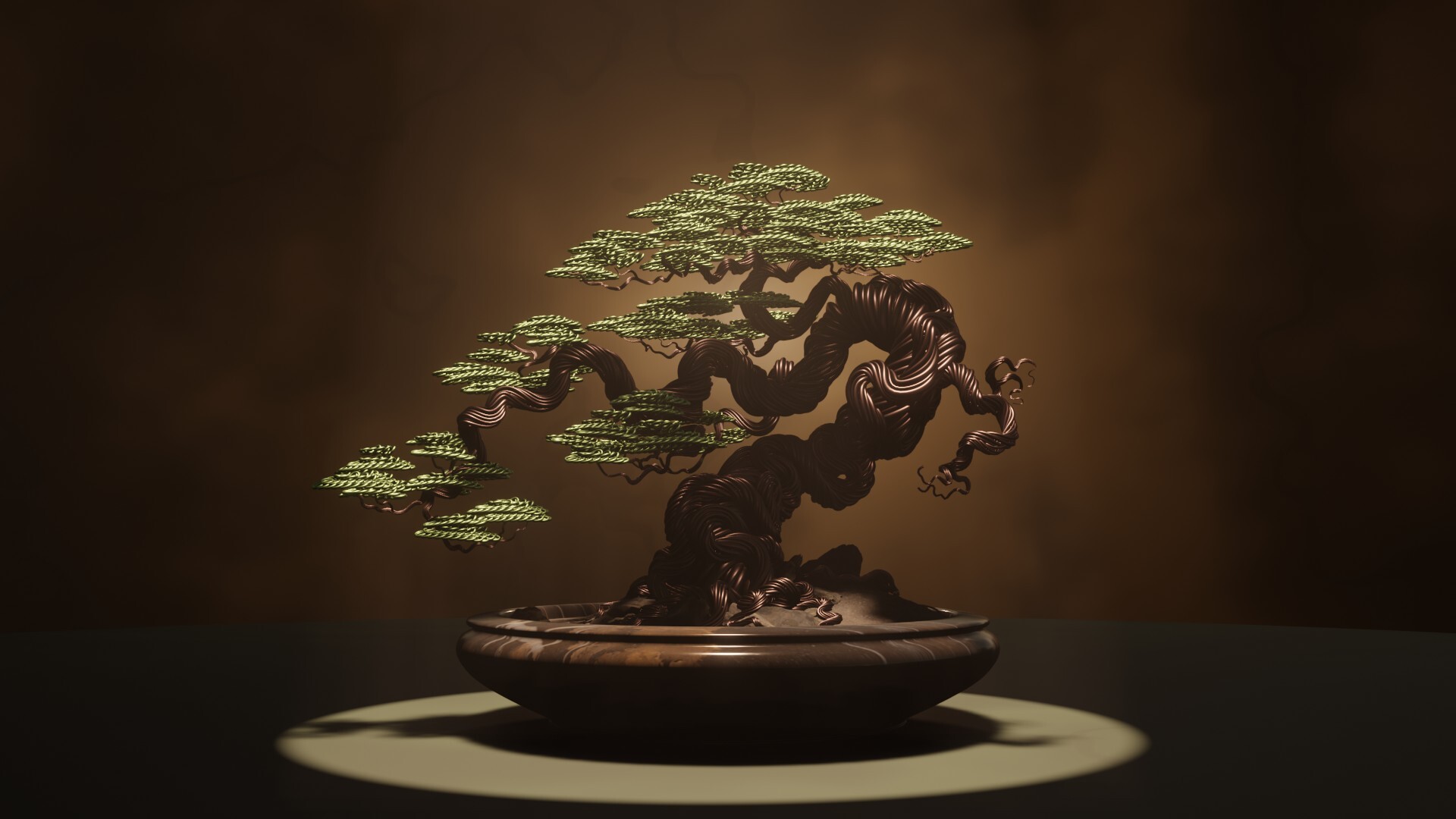 ArtStation - Bonsai tree copper wire