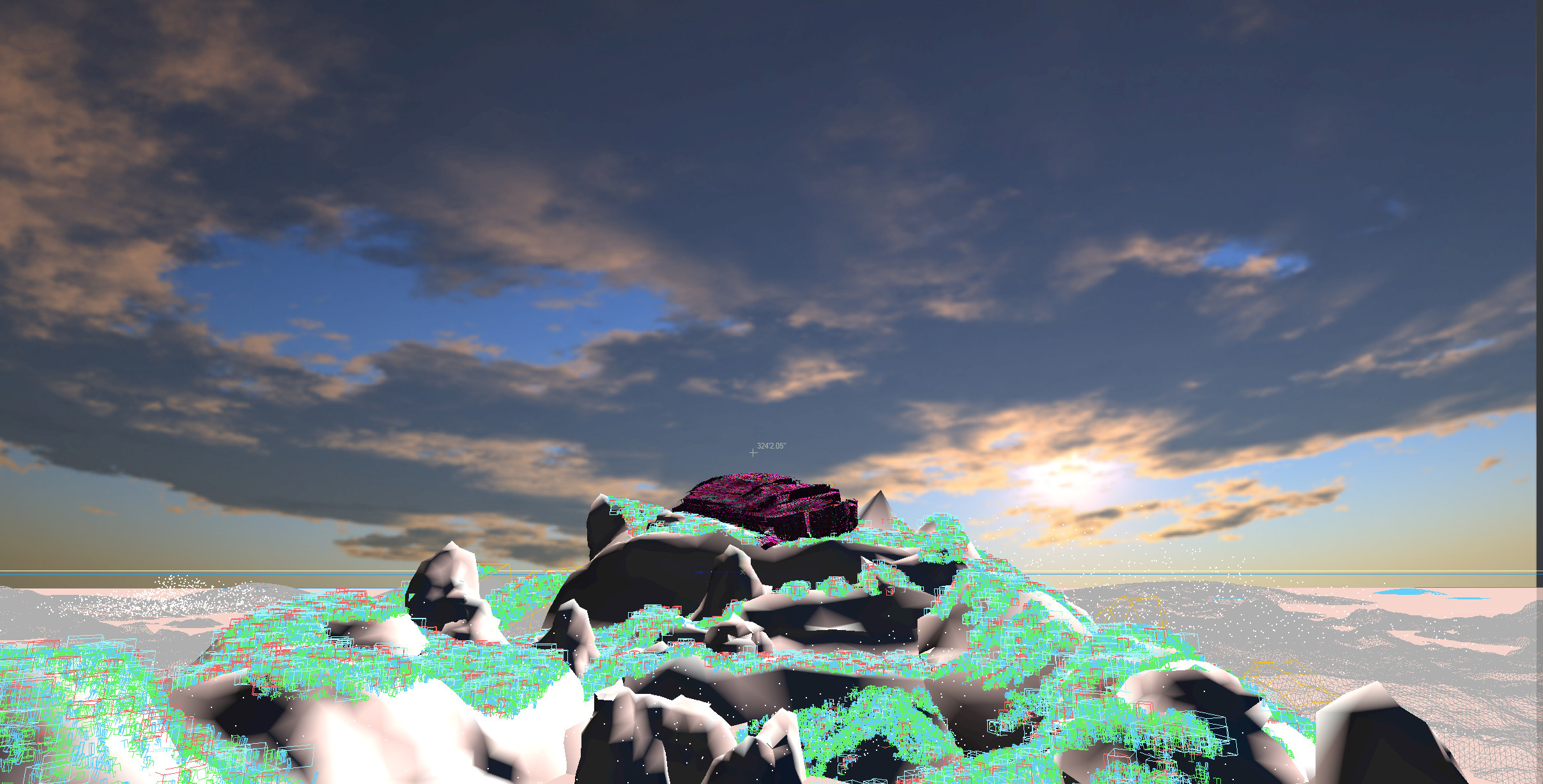 Quickshade with instanced vegetation.   