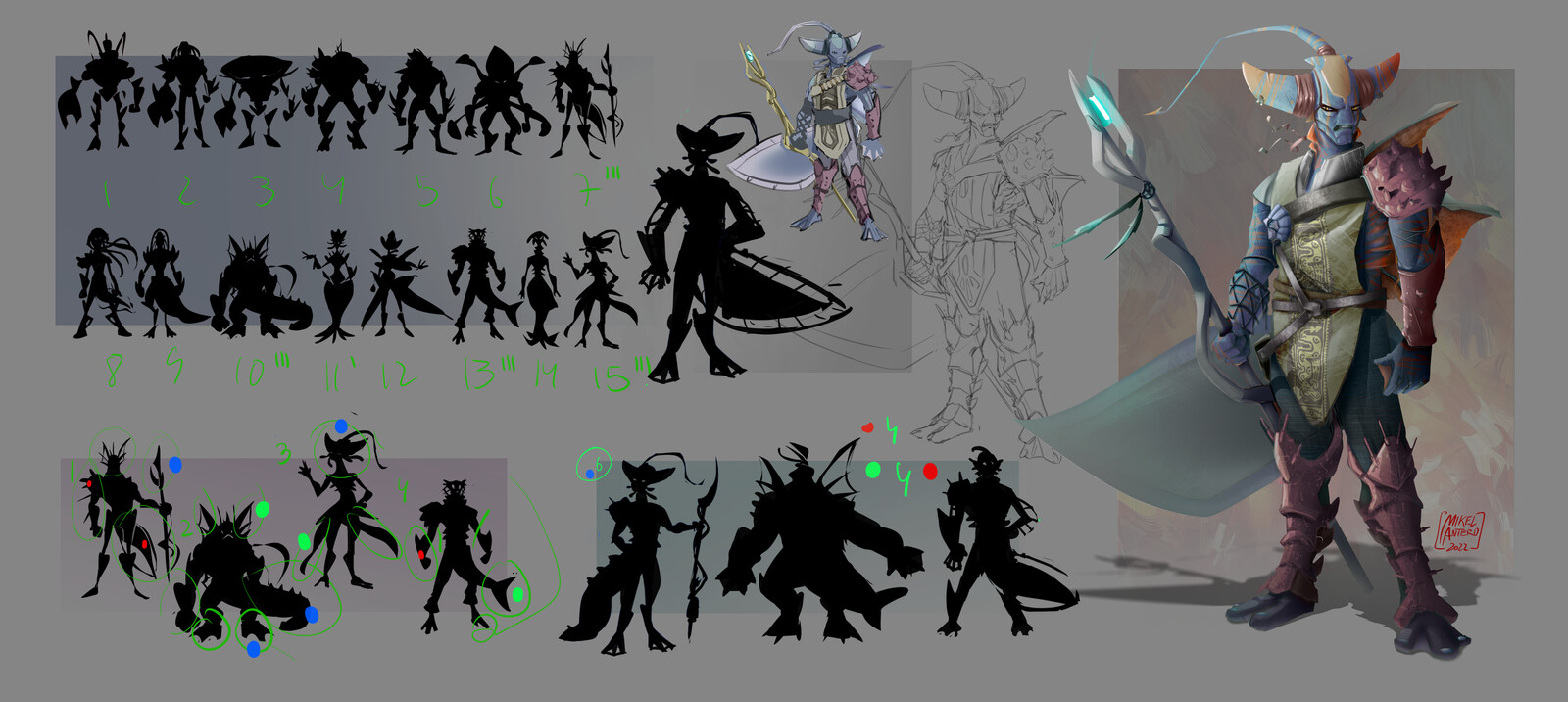 Video-game Character design process + video. 