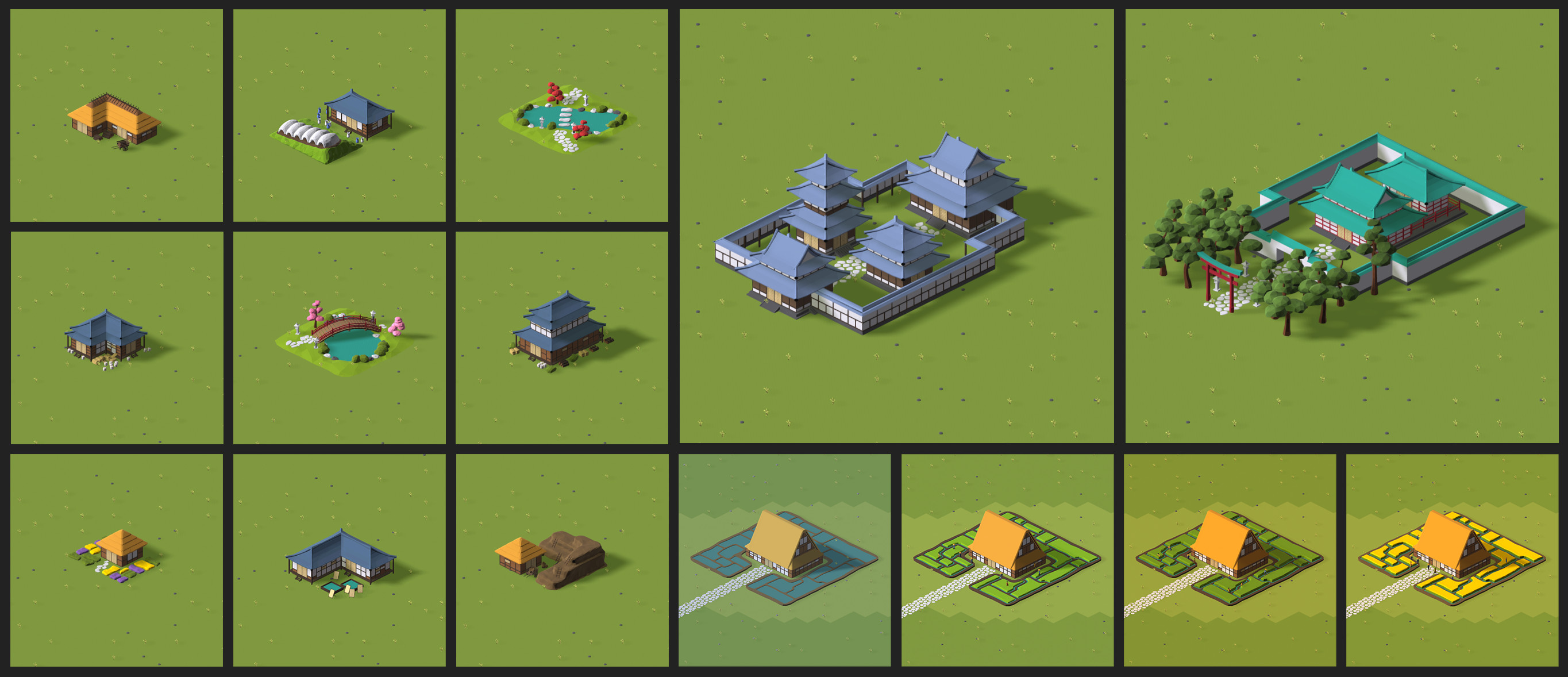 A selection of different buildings 