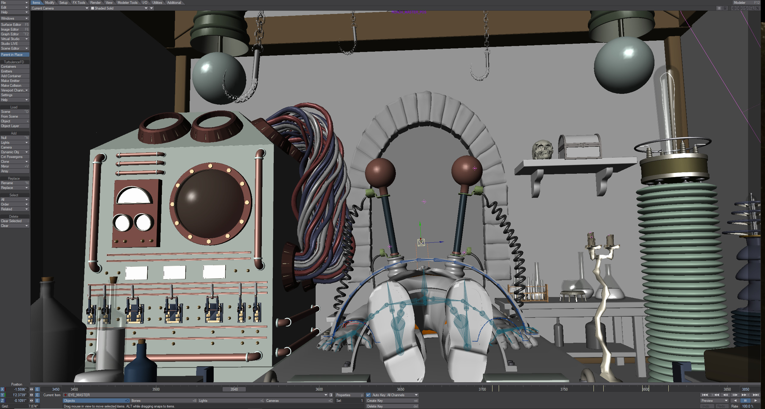 quick shade of the laboratory set.