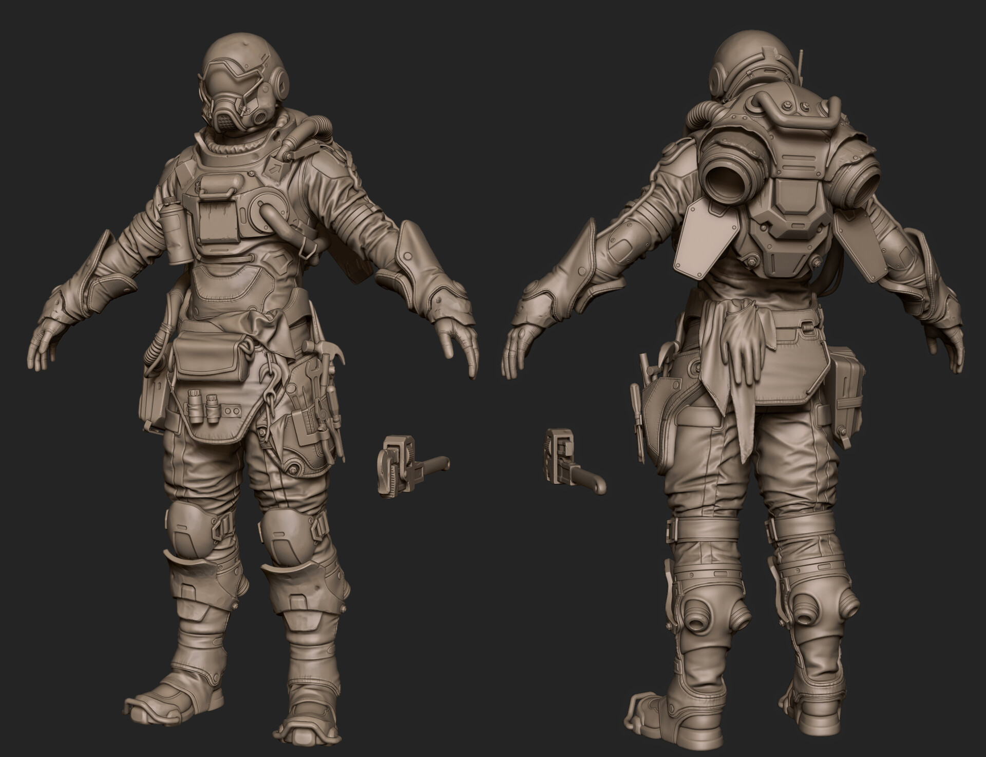 ArtStation - Engineer at the station (WIP)