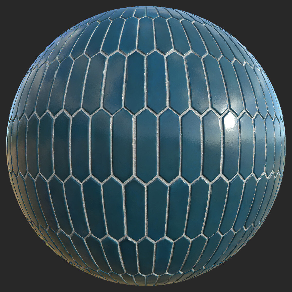 ArtStation Vertically Elongated Diamond Ceramic Tiles (FREE PBR Texture)