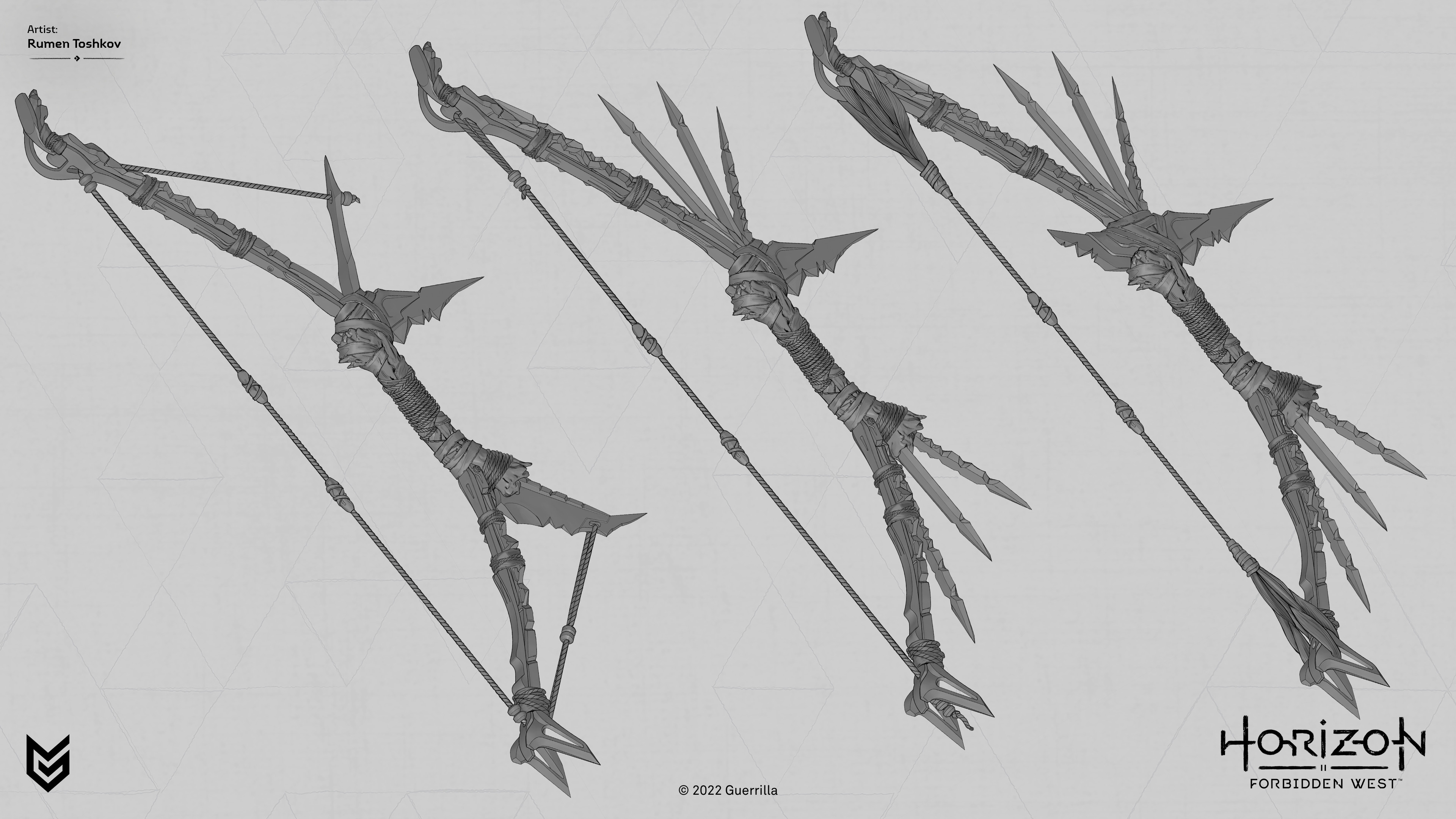 Tenakth Hunter Bow Variant 1, 2 &amp; 3