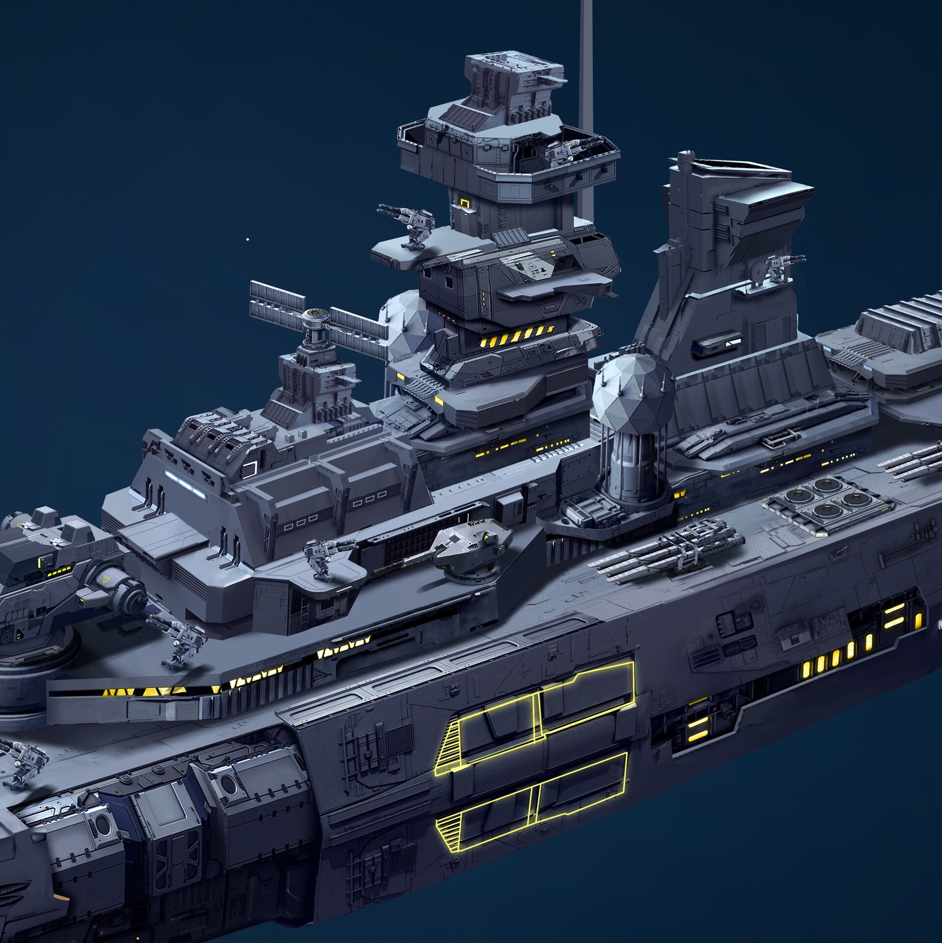 ArtStation - sci-fi cruiser