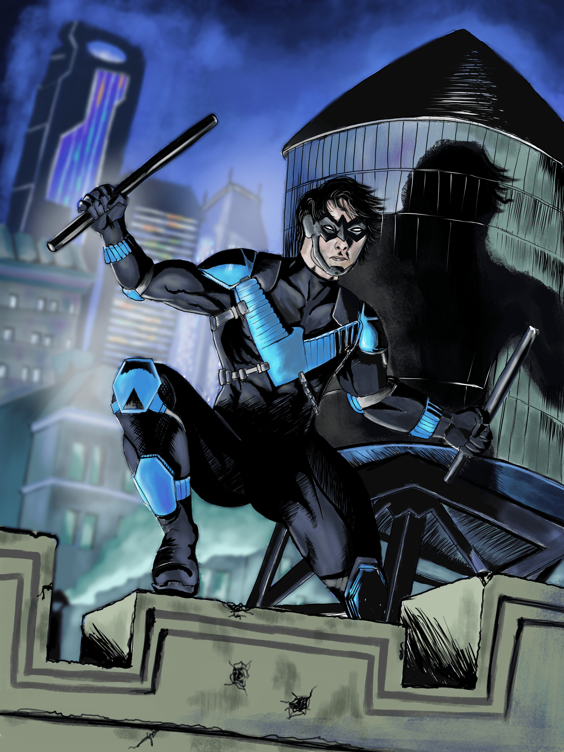ArtStation Nightwing Comic Art