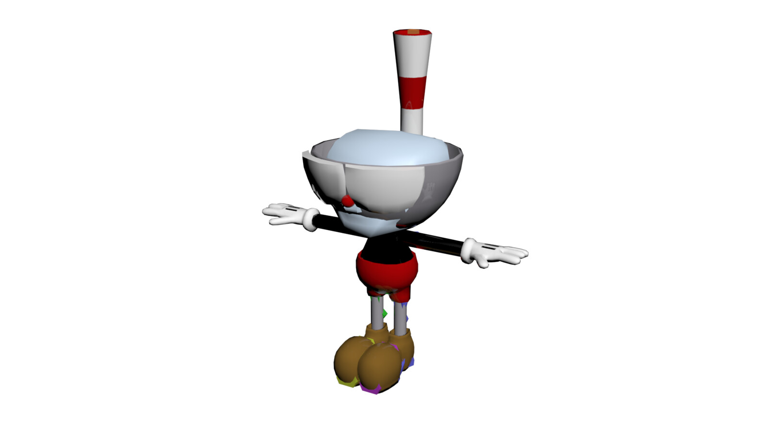 Cuphead Model w/ Biped Skeleton