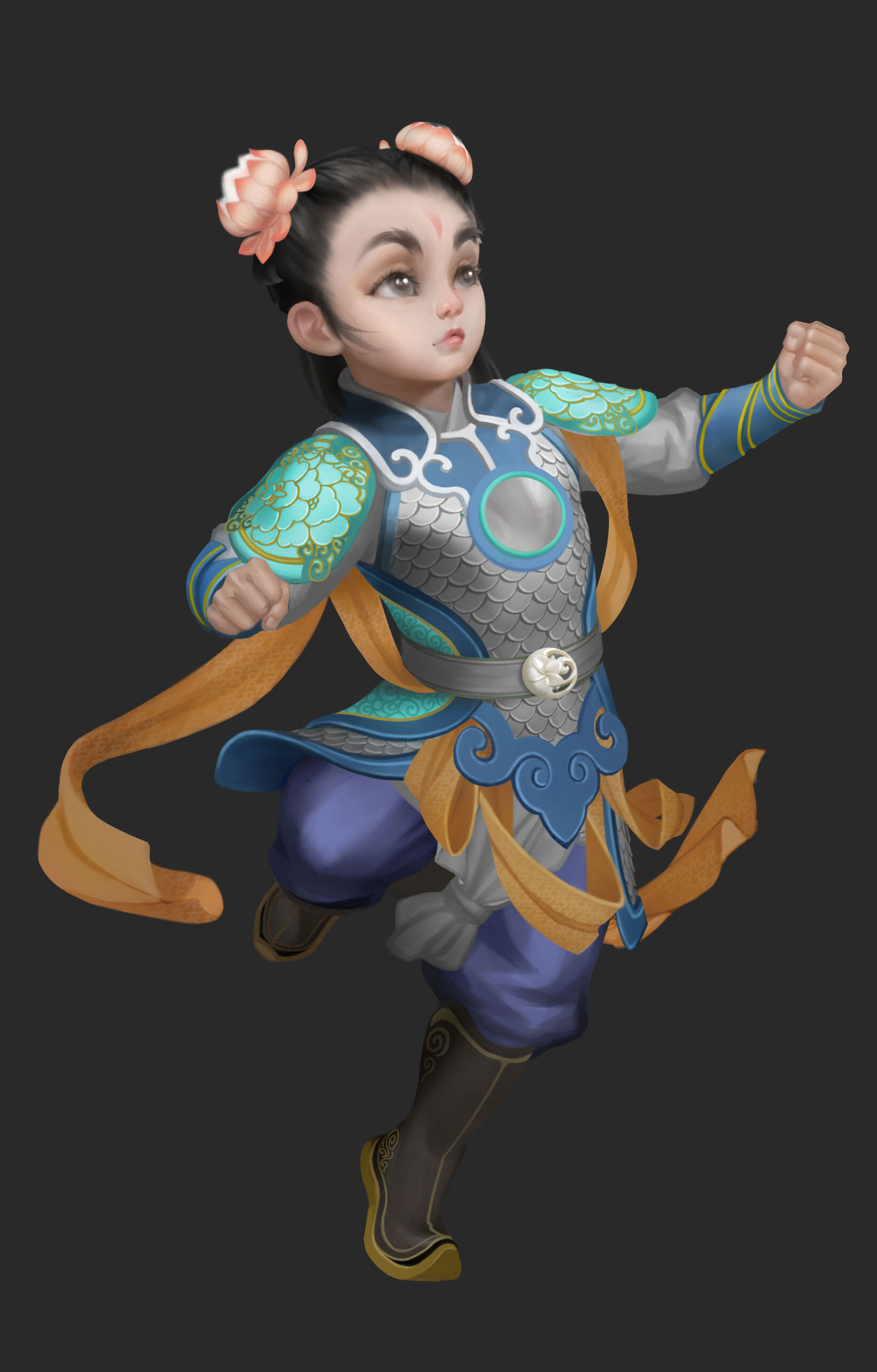 ArtStation - 西游人物——哪吒 战