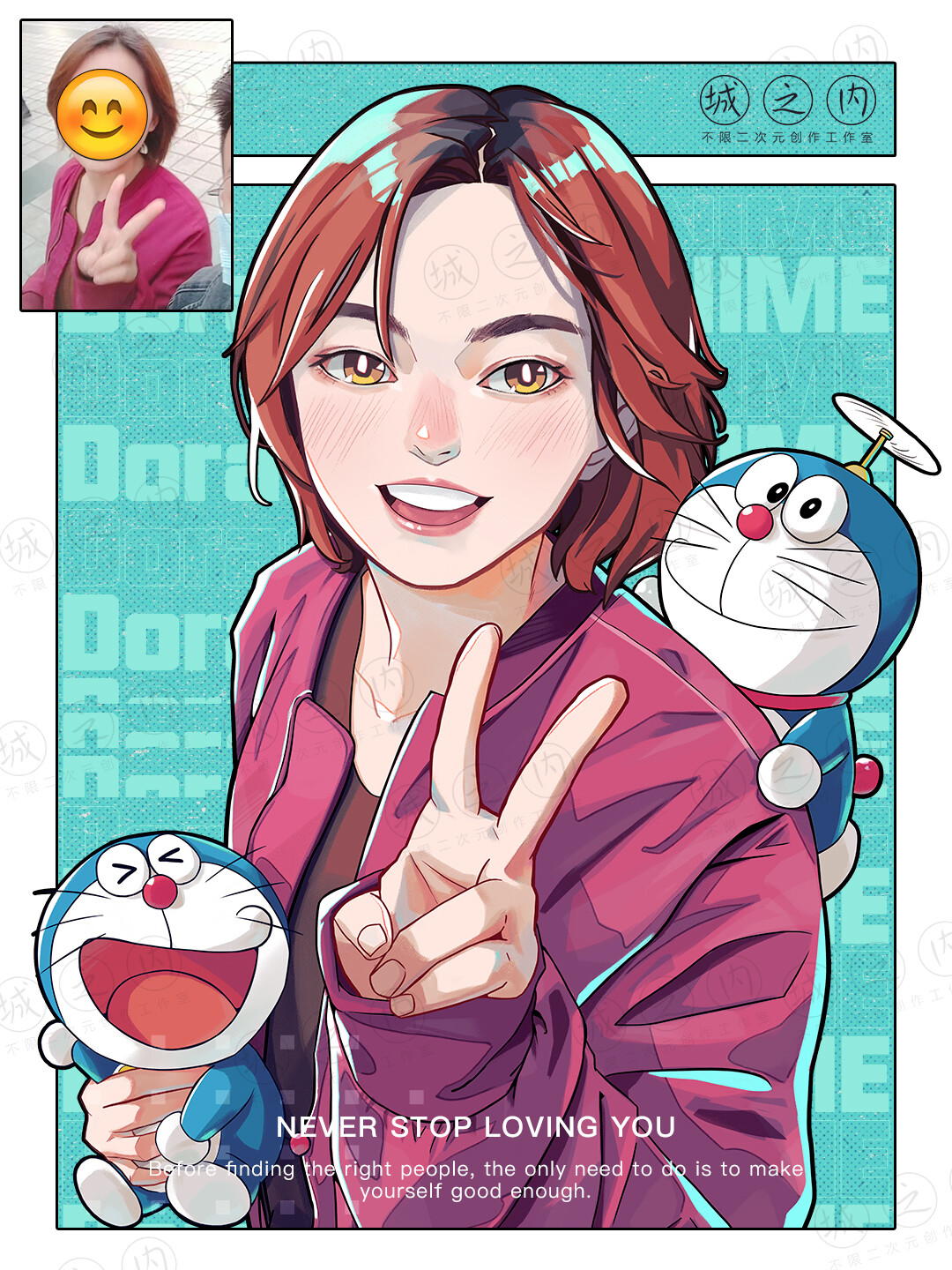 ArtStation - 哆啦A梦、海绵宝宝、辛普森一家什么动画都可以融入画面，欢迎约稿。