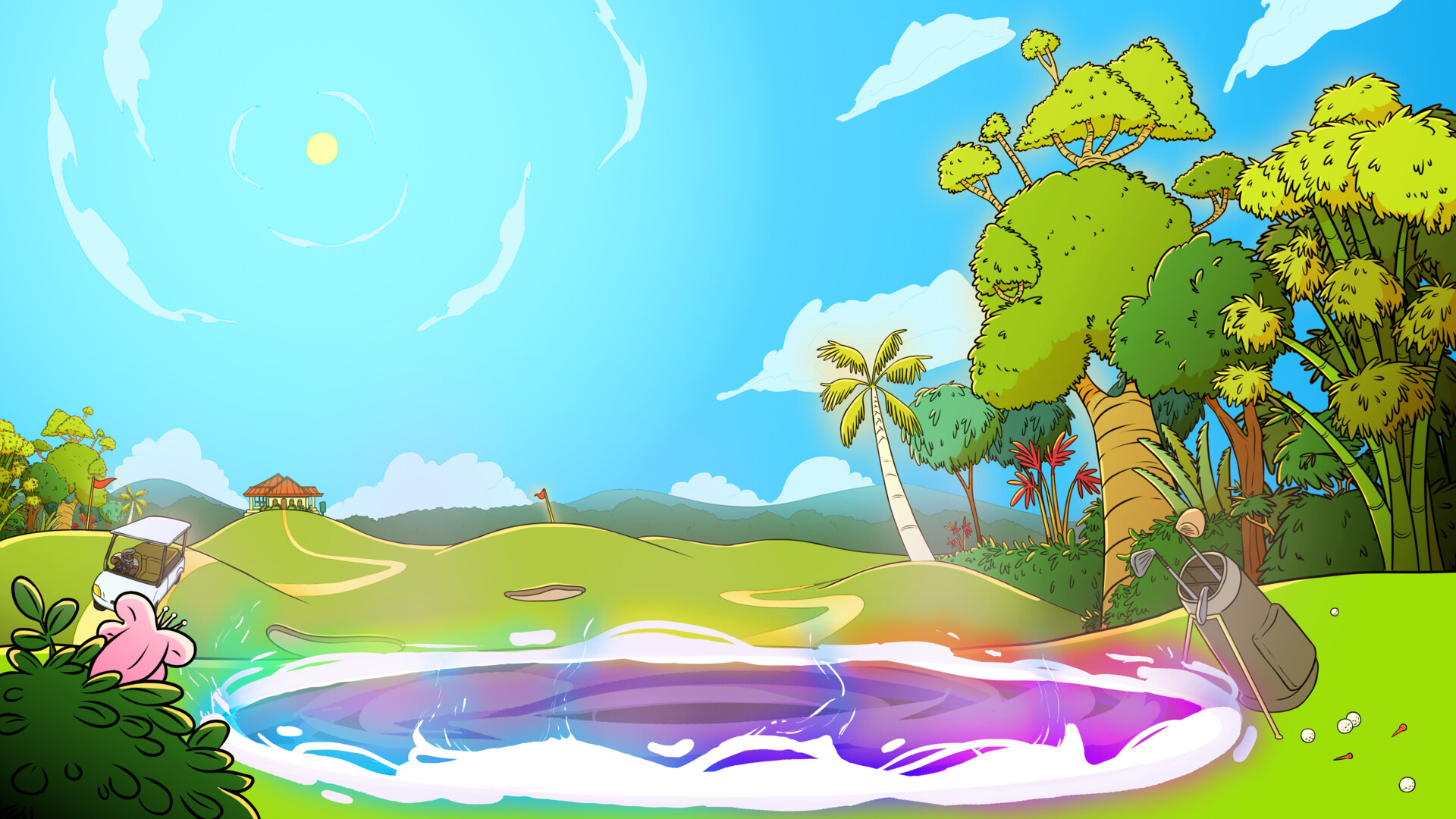 Patrick Meikle The Caddy Club Poster Illustrations