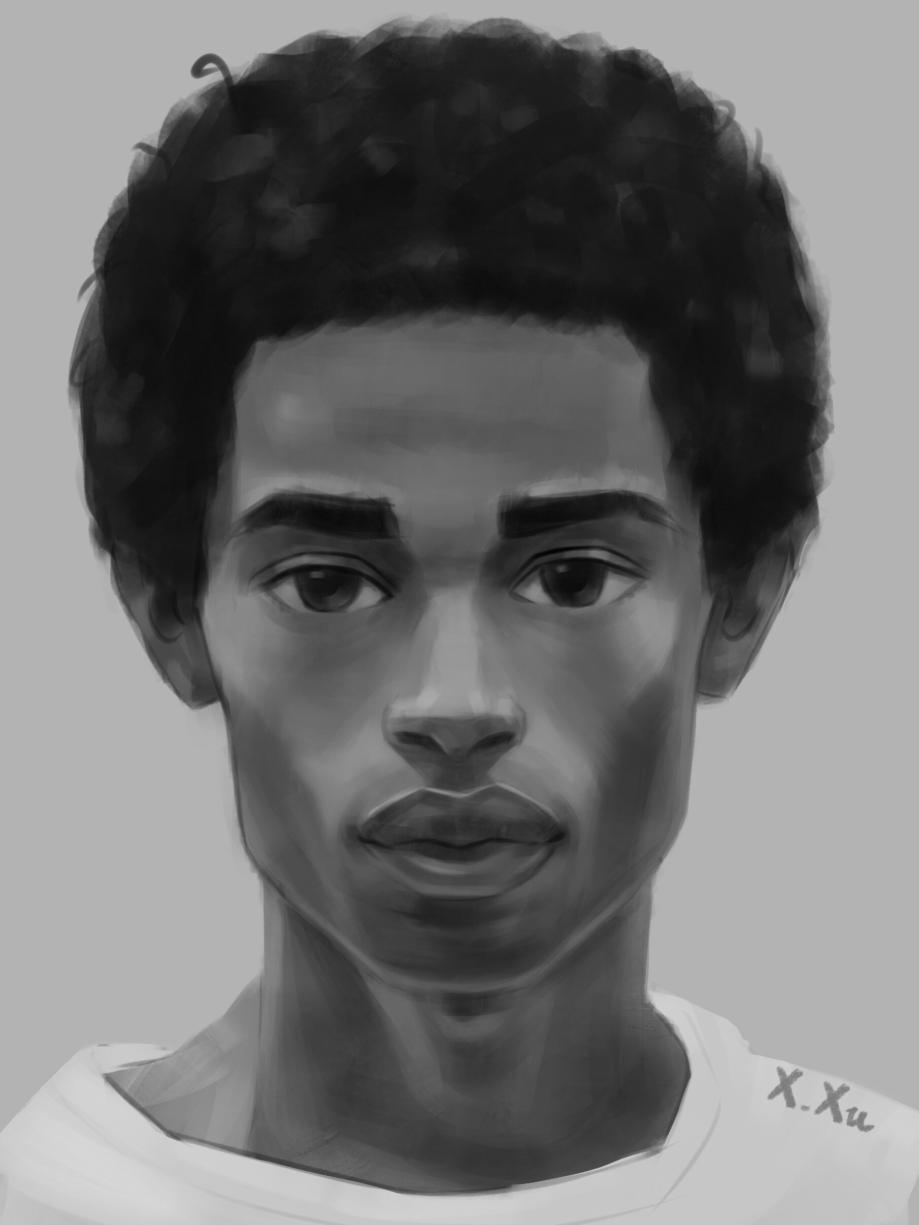 ArtStation Black and white portrait study /024