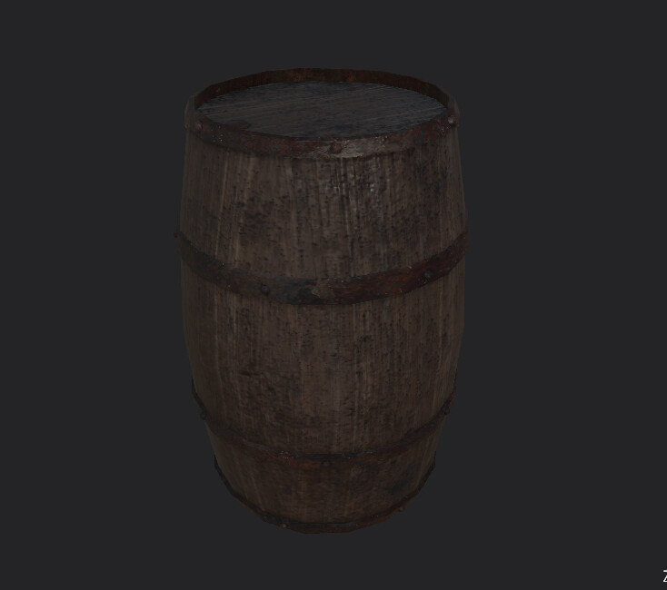 ArtStation Old Wooden Barrel