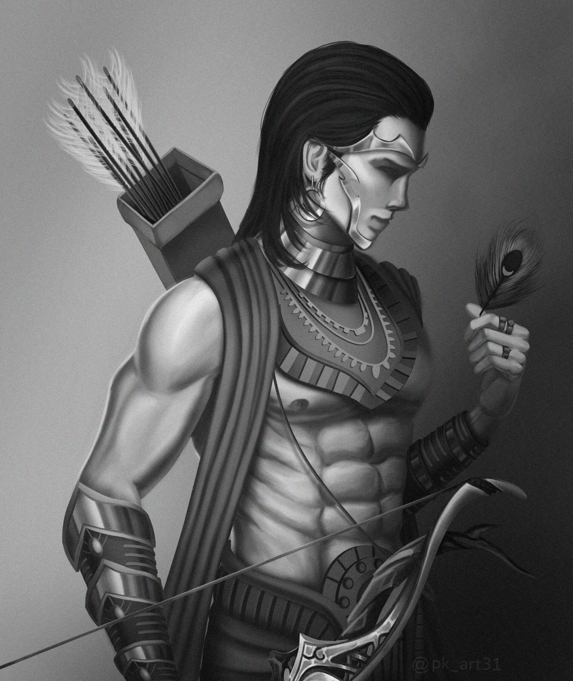 Drawing An Ancient Indian Warrior  TimeLapse  Drawnomix  YouTube