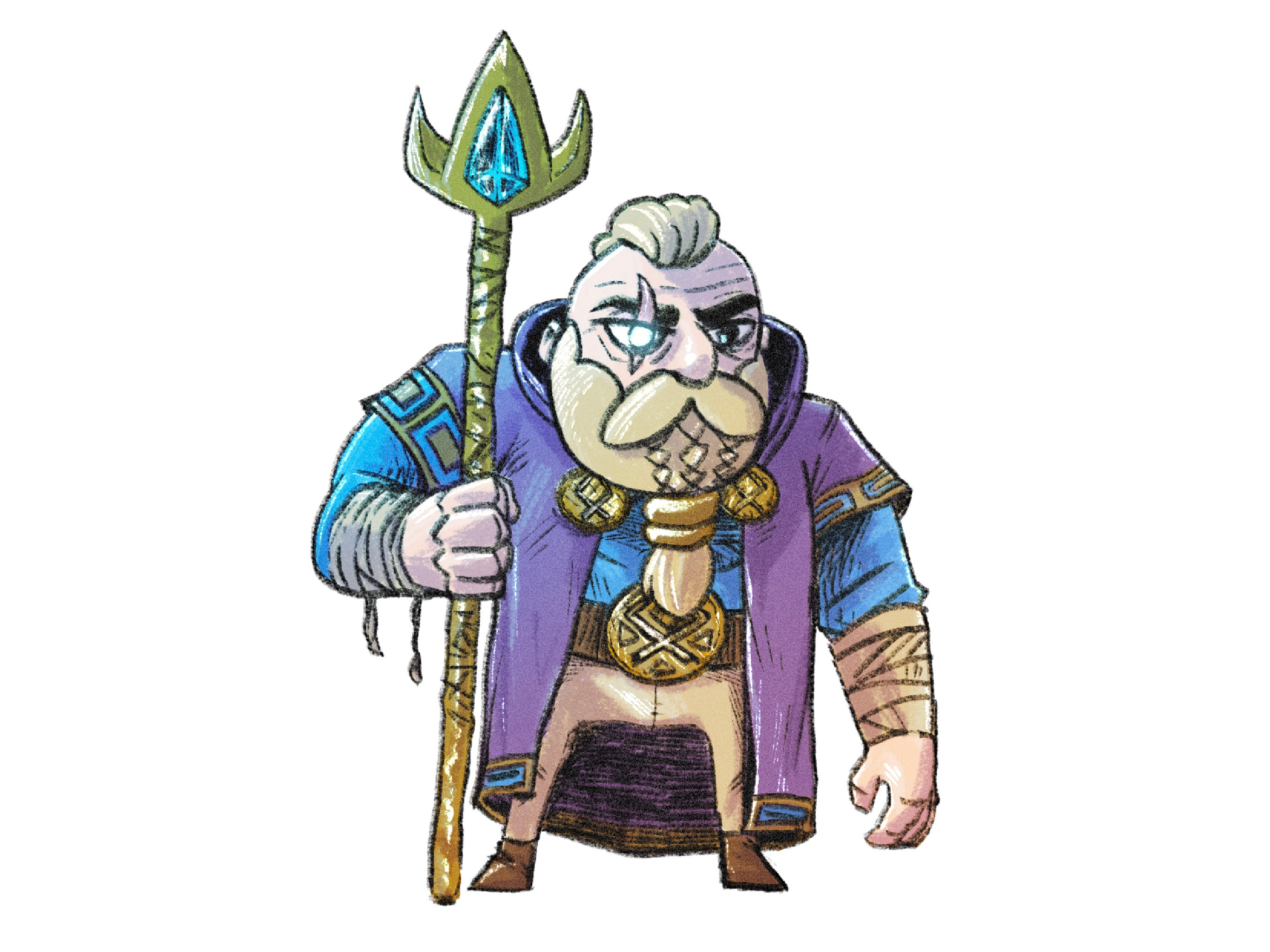 Odinn and his legendary spear, Gungnir.