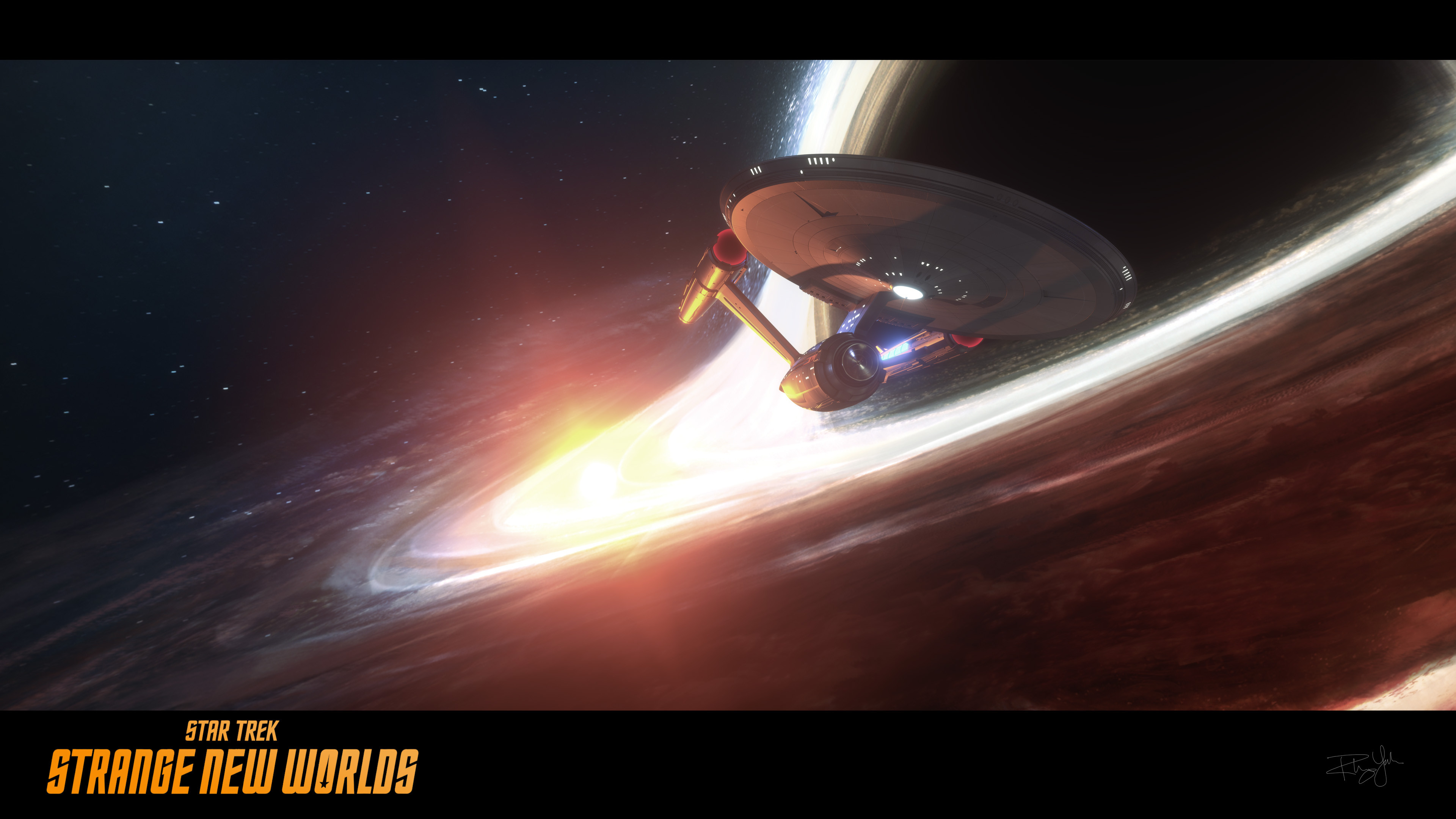 The Enterprise slingshot.