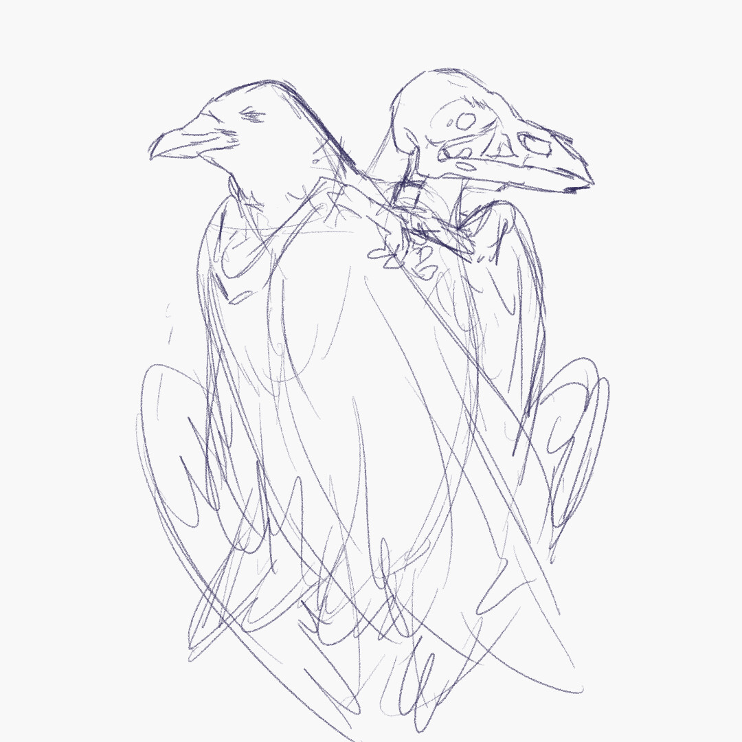 Two-headed crow | Crow, Crow art, Raven art
